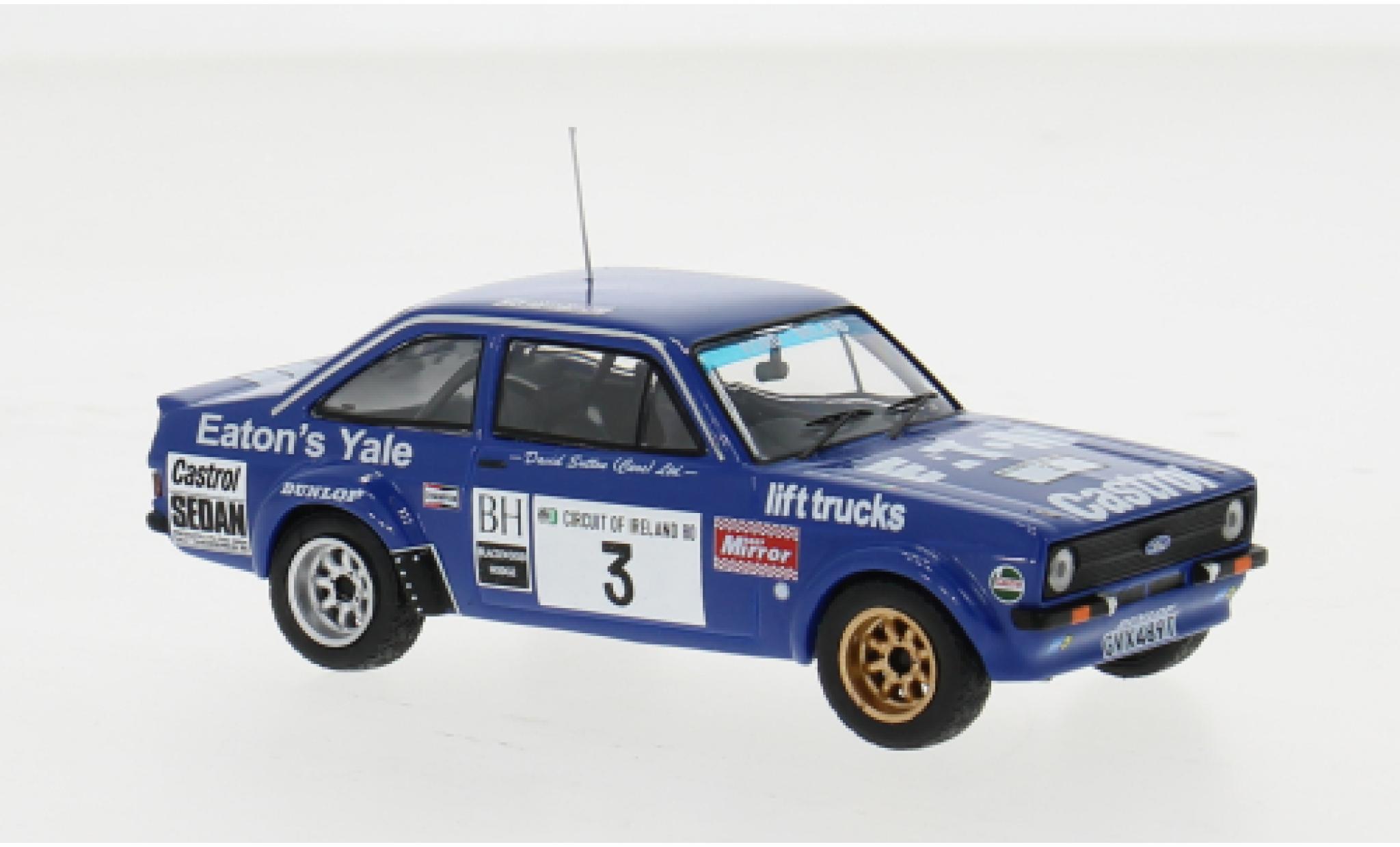 Ford Escort 1/43 IXO MK II RS 1800 No.3 Circuit of ireland 1980 1:43 modellino in miniatura