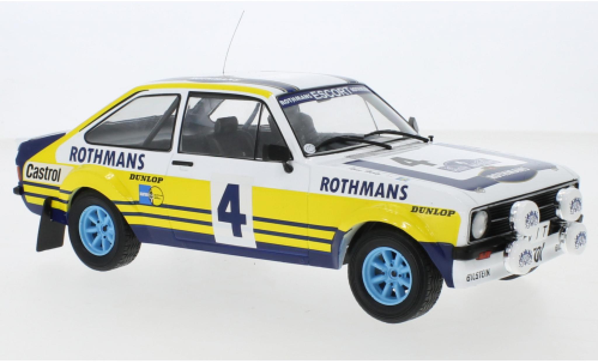 Ford Escort 1/18 IXO MK II RS 1800 No.4 Rallye Acropolis 1979 H.Mikkola/A.Hertz modellino in miniatura