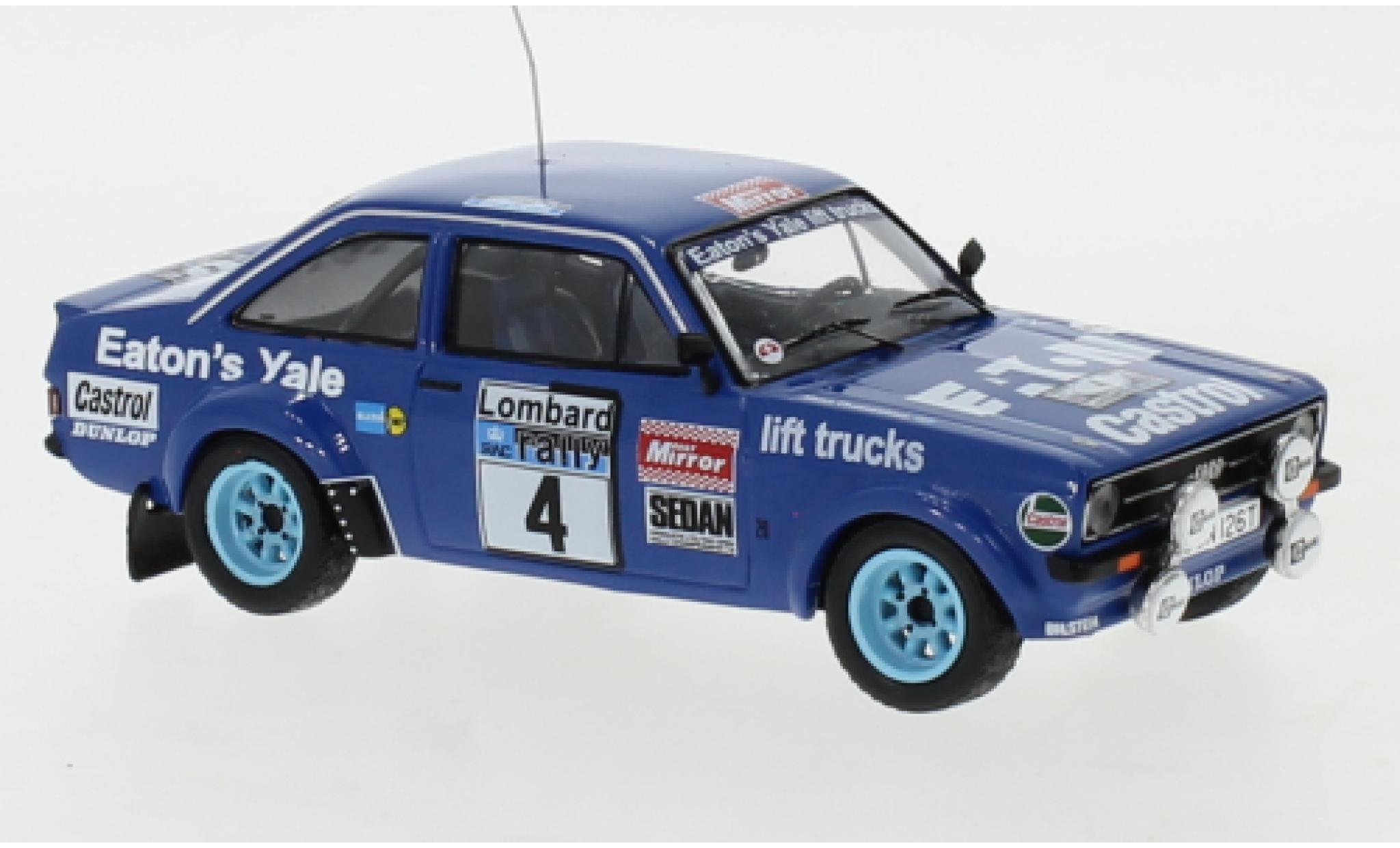 Ford Escort 1/43 IXO MK II RS No.4 Eaton Yale Rallye WM RAC Rally 1979 B.Waldegaard/B.Thorszelius modellino in miniatura