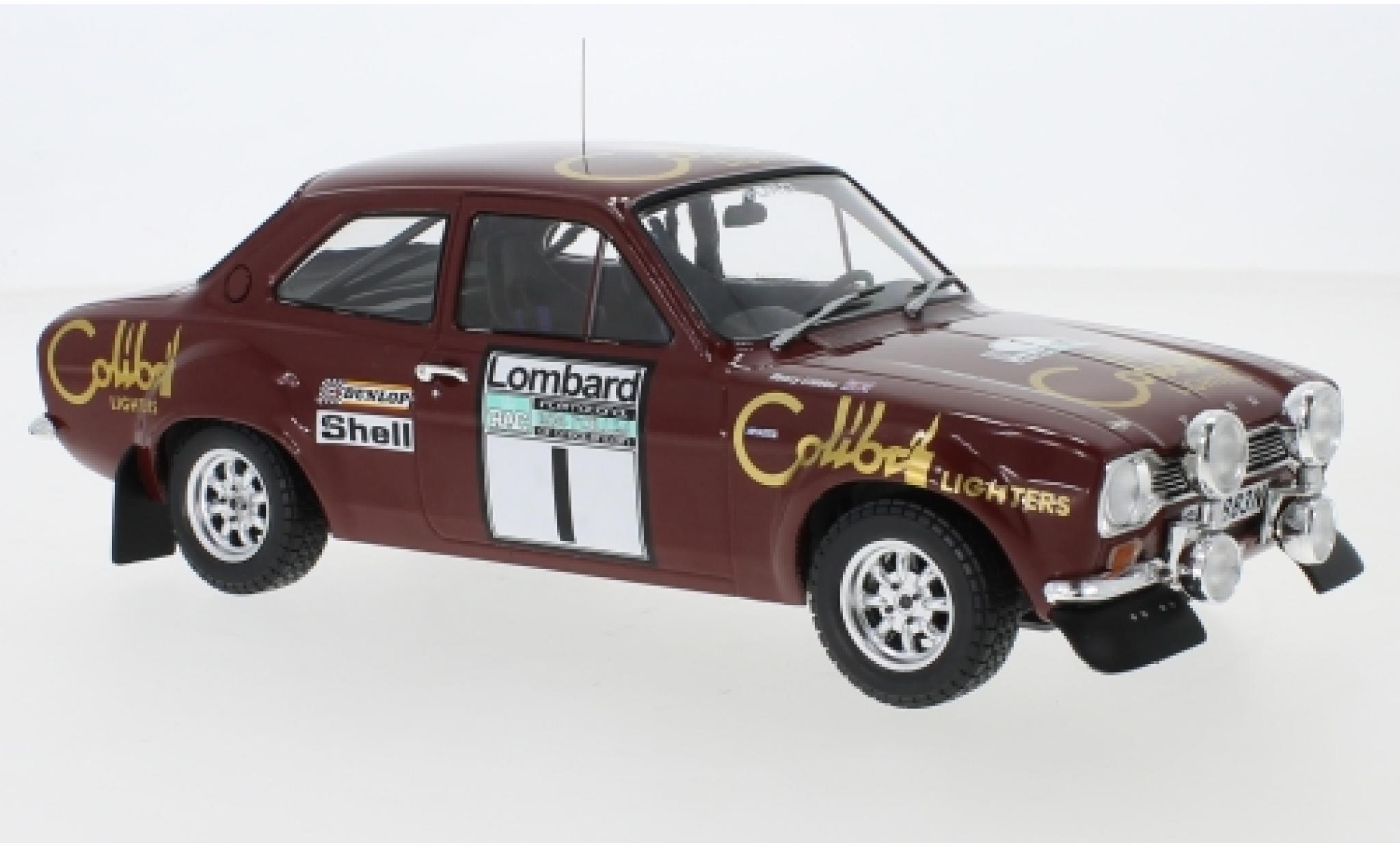 Ford Escort 1/18 IXO MK1 RS 1600 No.1 Colibri Lighters Rallye WM RAC Rallye 1974 T.Makinen/H.Liddon modellino in miniatura