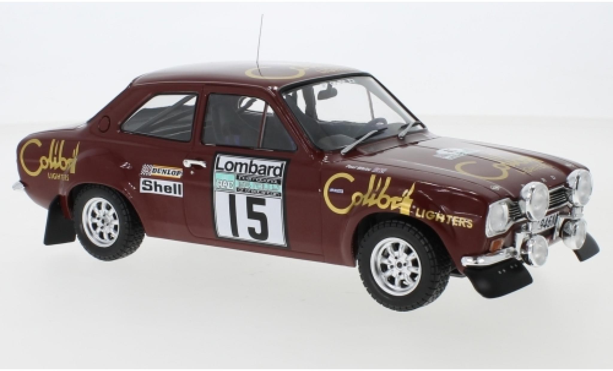 Ford Escort 1/18 IXO MK1 RS 1600 No.15 Colibri Lighters Rallye WM RAC Rallye 1974 M.Alen/P.White modellino in miniatura
