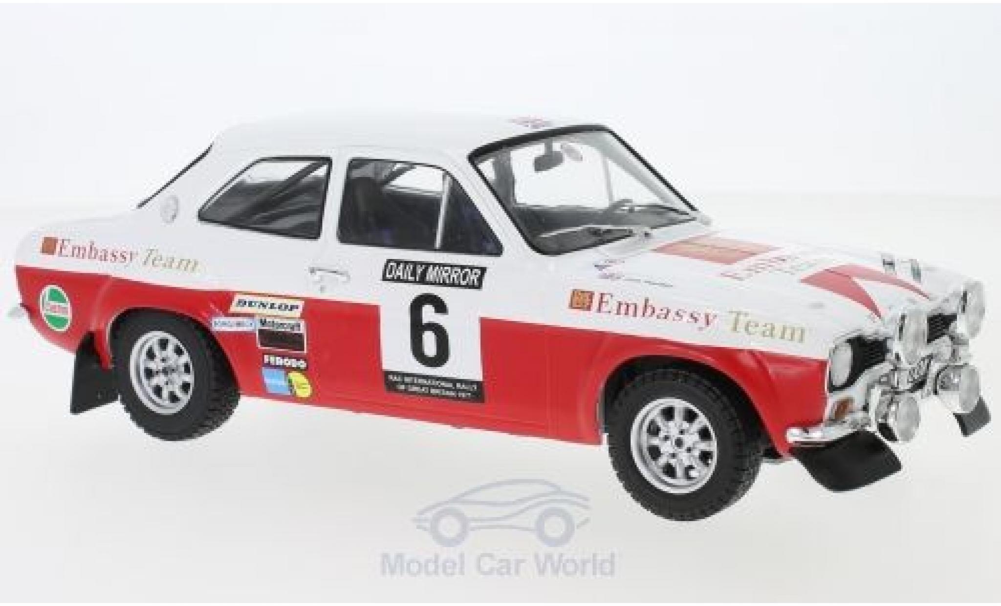 Ford Escort 1/18 IXO MK1 RS 1600 No.6 Embassy RAC Rallye 1971 R.Clark/J.Porter modellino in miniatura