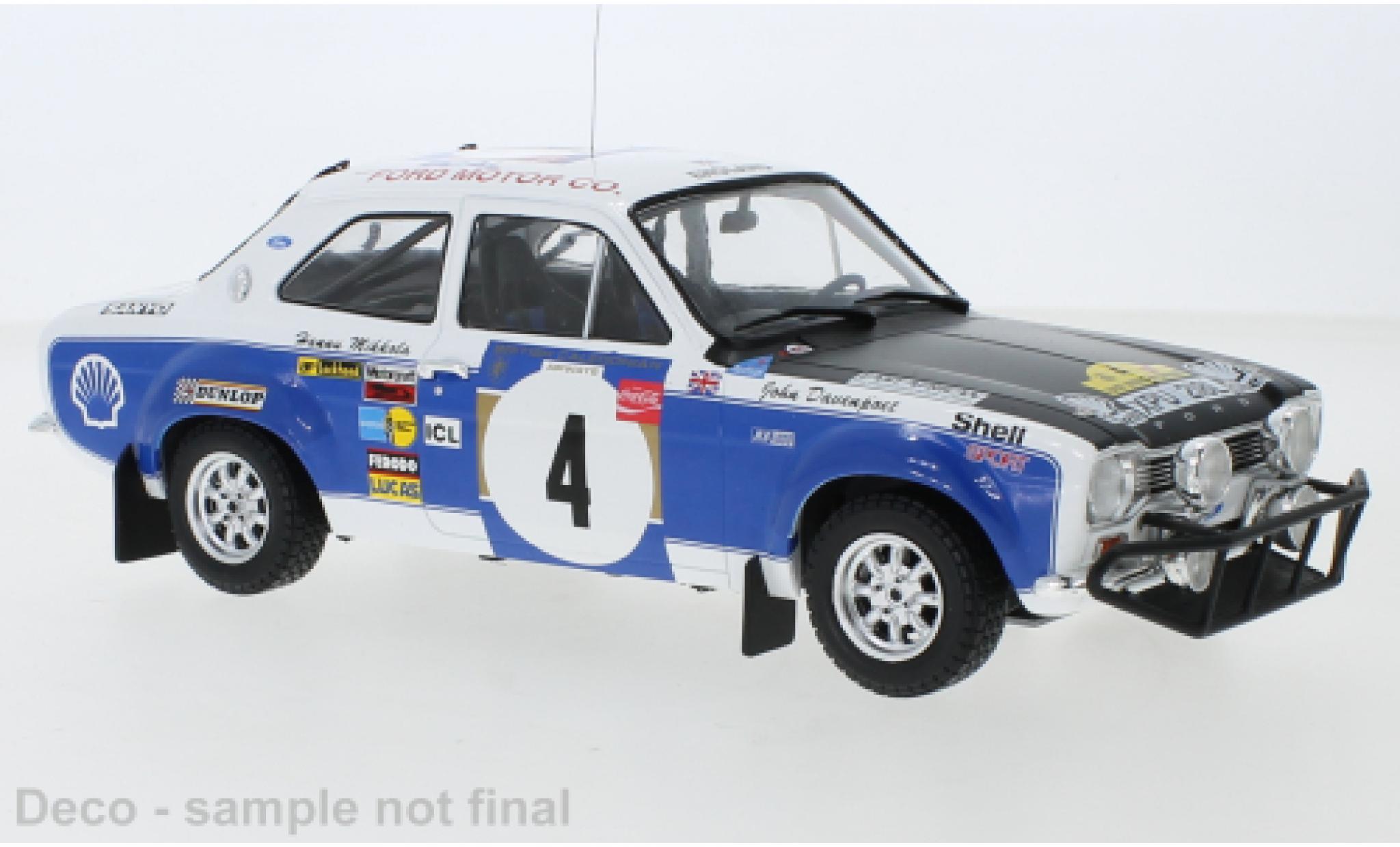 Ford Escort 1/18 IXO MkI RS 1600 No.4 Safari Rally 1973 H.Mikkola/J.Davenport modellino in miniatura