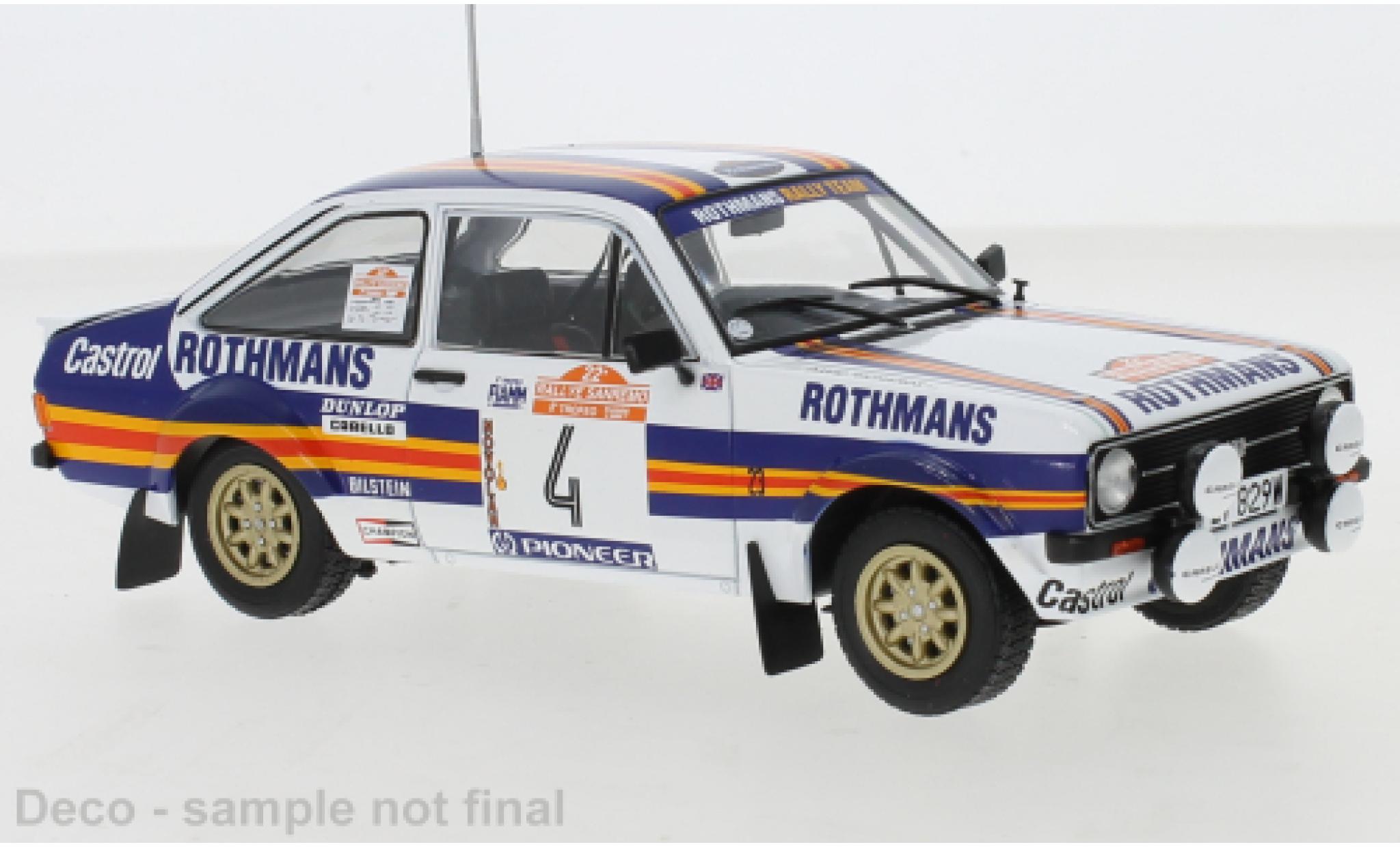 Ford Escort 1/24 IXO MkII RS 1800 No.4 Rally San Remo 1980 A.Vatanen/D.Richards modellino in miniatura