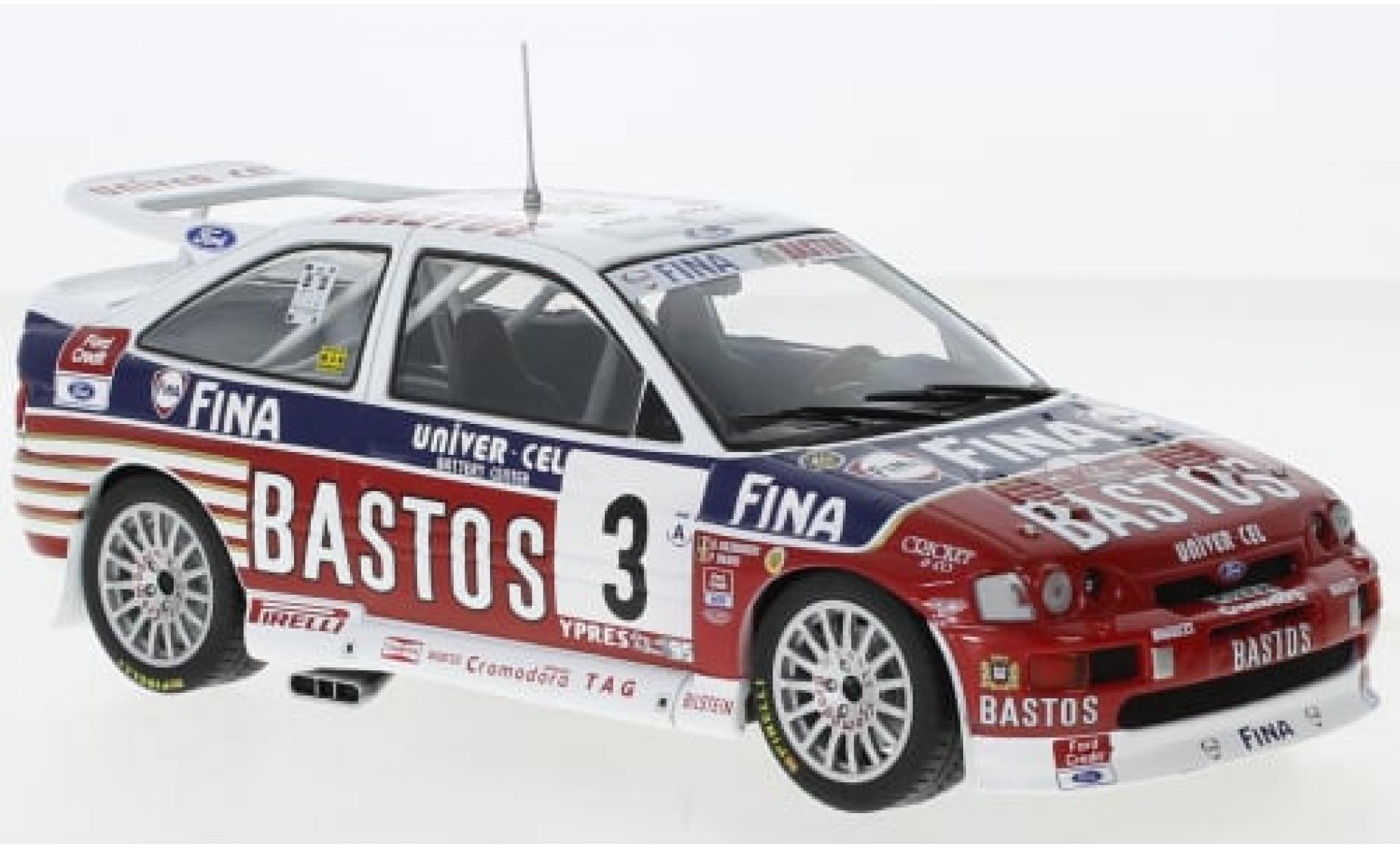 Ford Escort 1/24 IXO RS Cosworth No.3 Bastos 24h Ypres 1995 1:24 modellino in miniatura