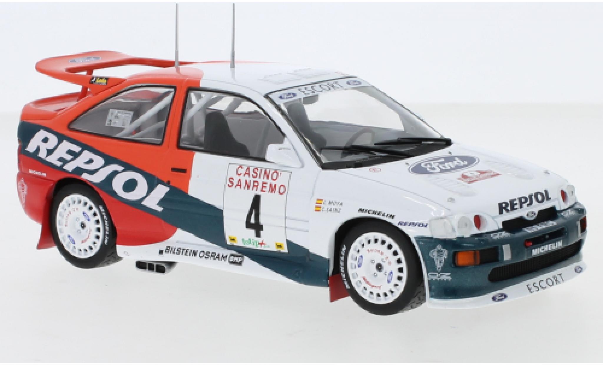 Ford Escort 1/24 IXO RS Cosworth No.4 Repsol Rallye WM Rallye San Remo 1996 C.Sainz/L.Moya modellino in miniatura
