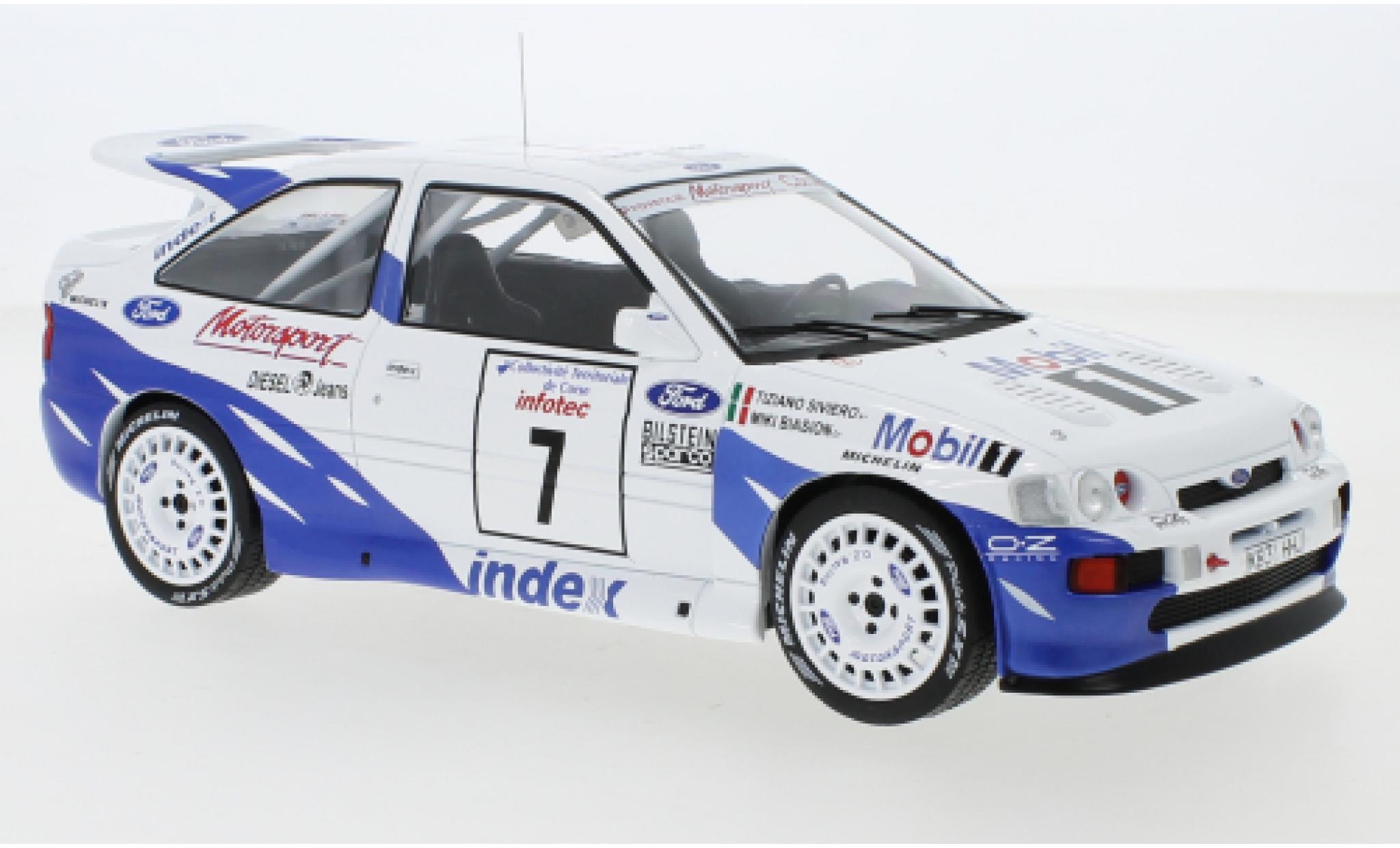 Ford Escort 1/18 IXO RS Cosworth No.7 Rallye WM Tour de Corse 1993 M.Biasion/T.Siviero modellino in miniatura