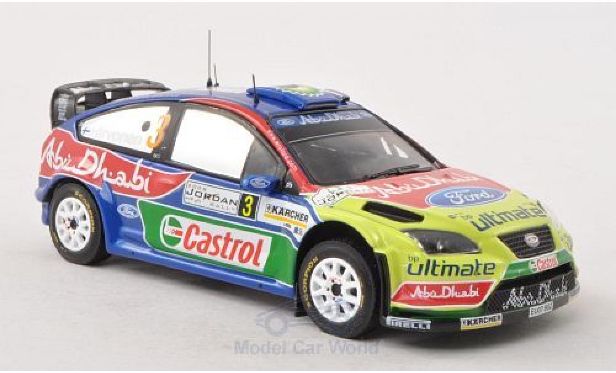 Ford Focus RS 1/43 IXO RS 07 No.3 WRC Rally Jordanien 2008 M.Hirvonen/J.Lehtinen modellino in miniatura