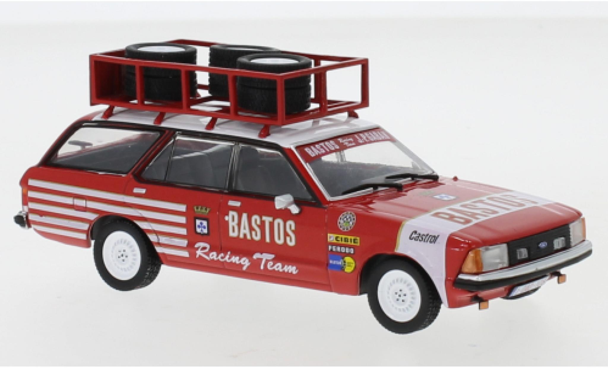 Ford Granada 1/43 IXO MK II Turnier Bastos Racing Team Bastos 1978 Assistance with roof rack modellino in miniatura