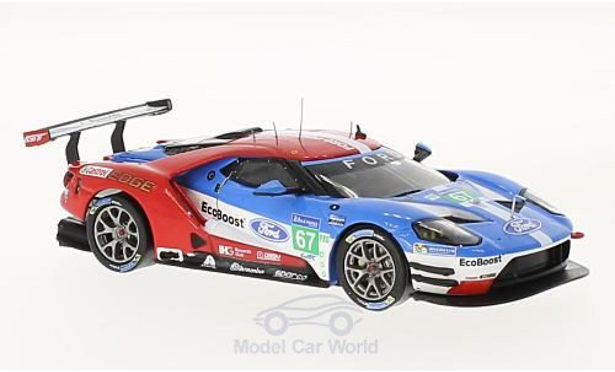 Ford GT 1/43 IXO No.67 24h Le Mans 2017 A.Priaulx/H.Tincknell/P.Derani modellino in miniatura