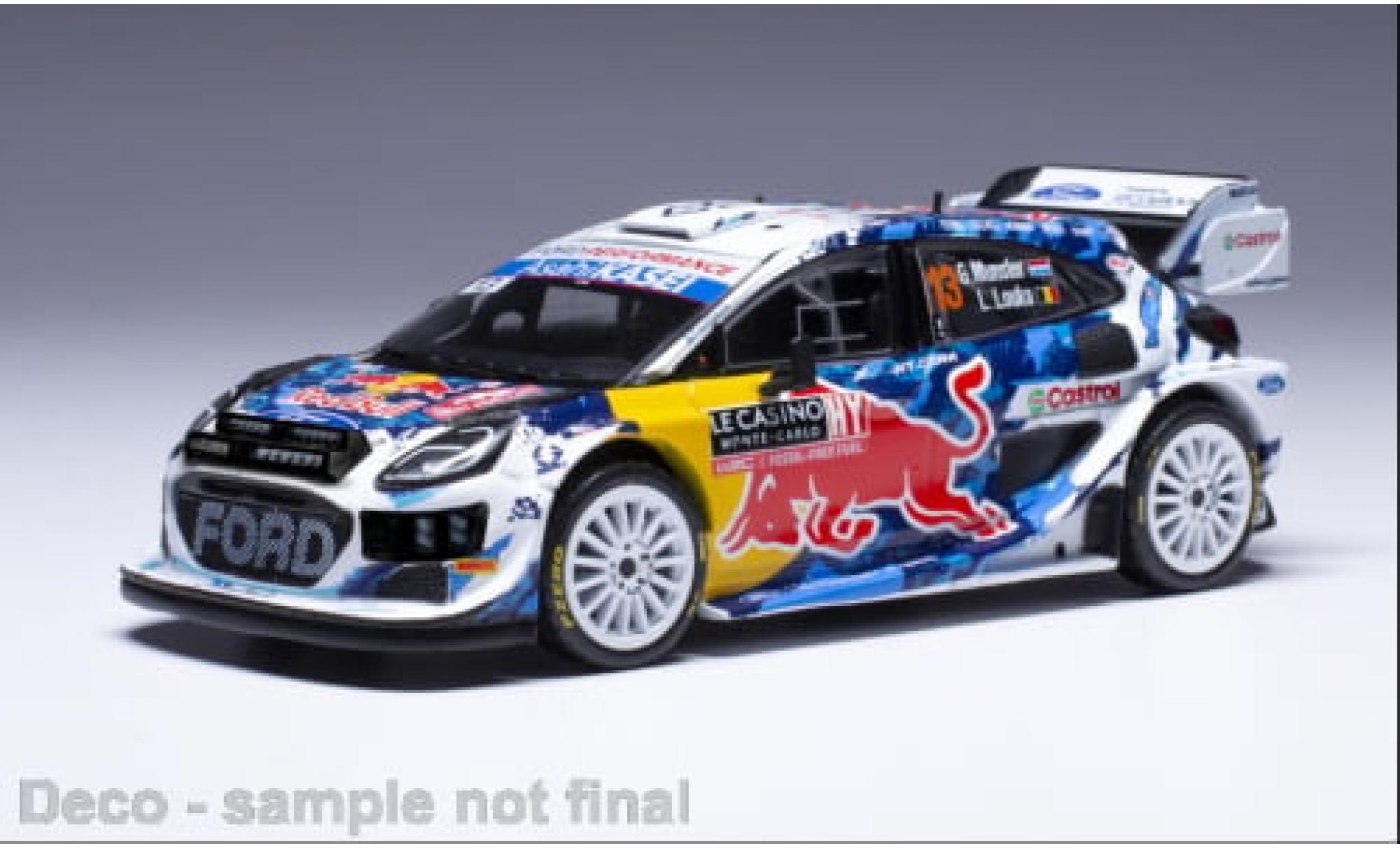 Ford Puma 1/43 IXO Rally 1 No.13 WRC Rallye Monte Carlo 2024 1:43 modellino in miniatura