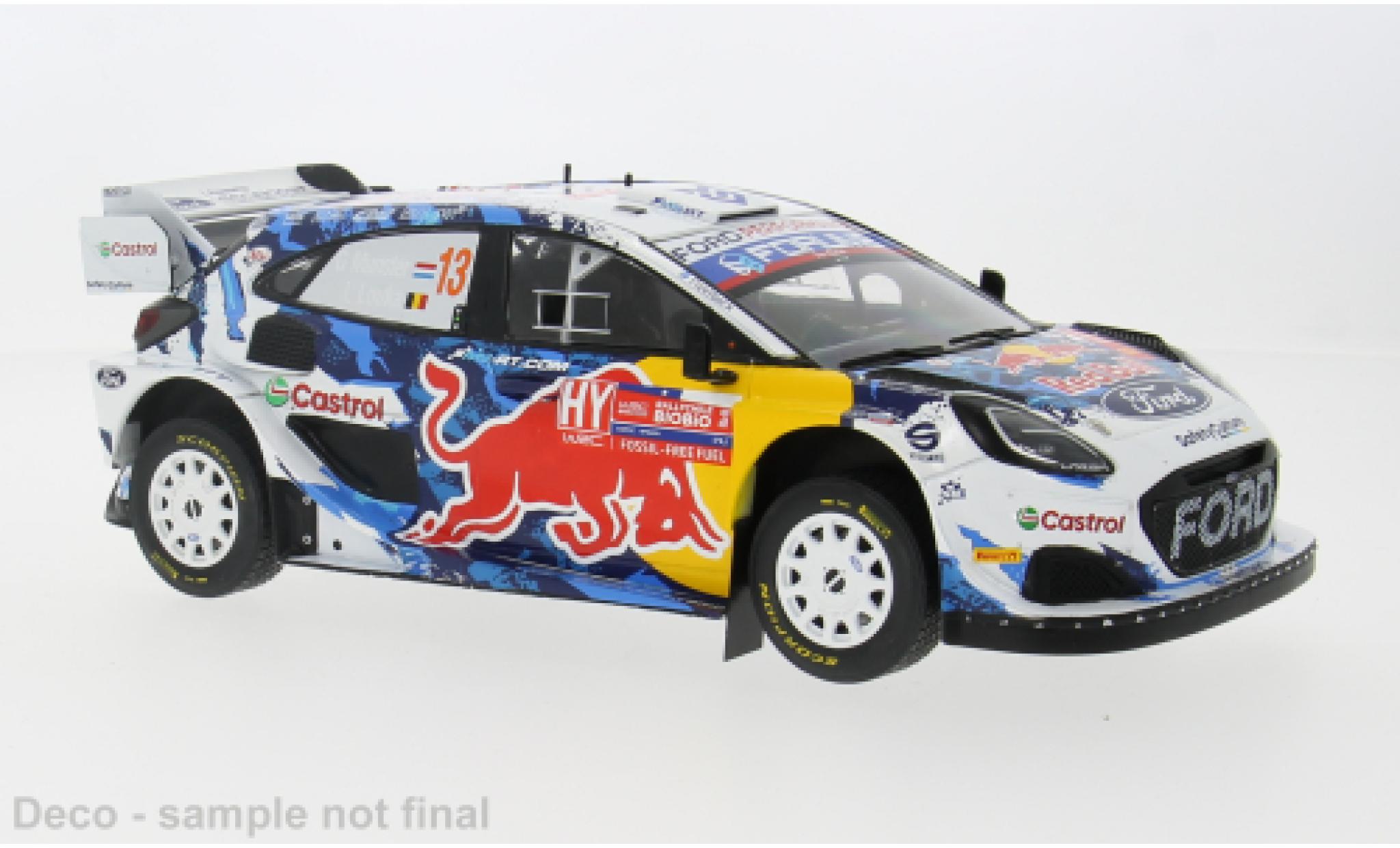 Ford Puma 1/18 IXO Rally1 Rally WM Rally Chile 2024 #13 1:18 modellino in miniatura
