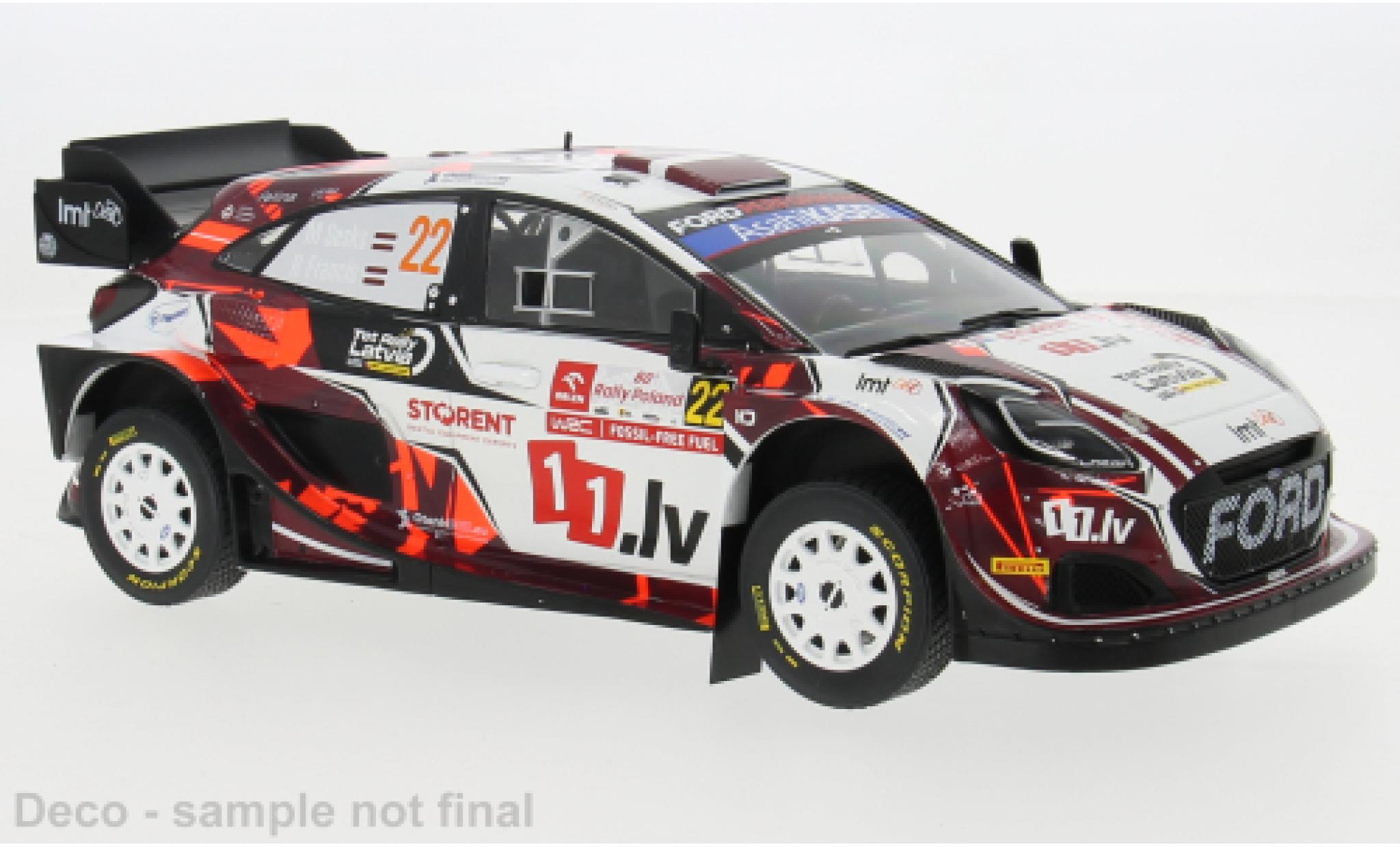 Ford Puma 1/18 IXO Rally1 Rally WM Rallye Polen 2024 #22 1:18 modellino in miniatura