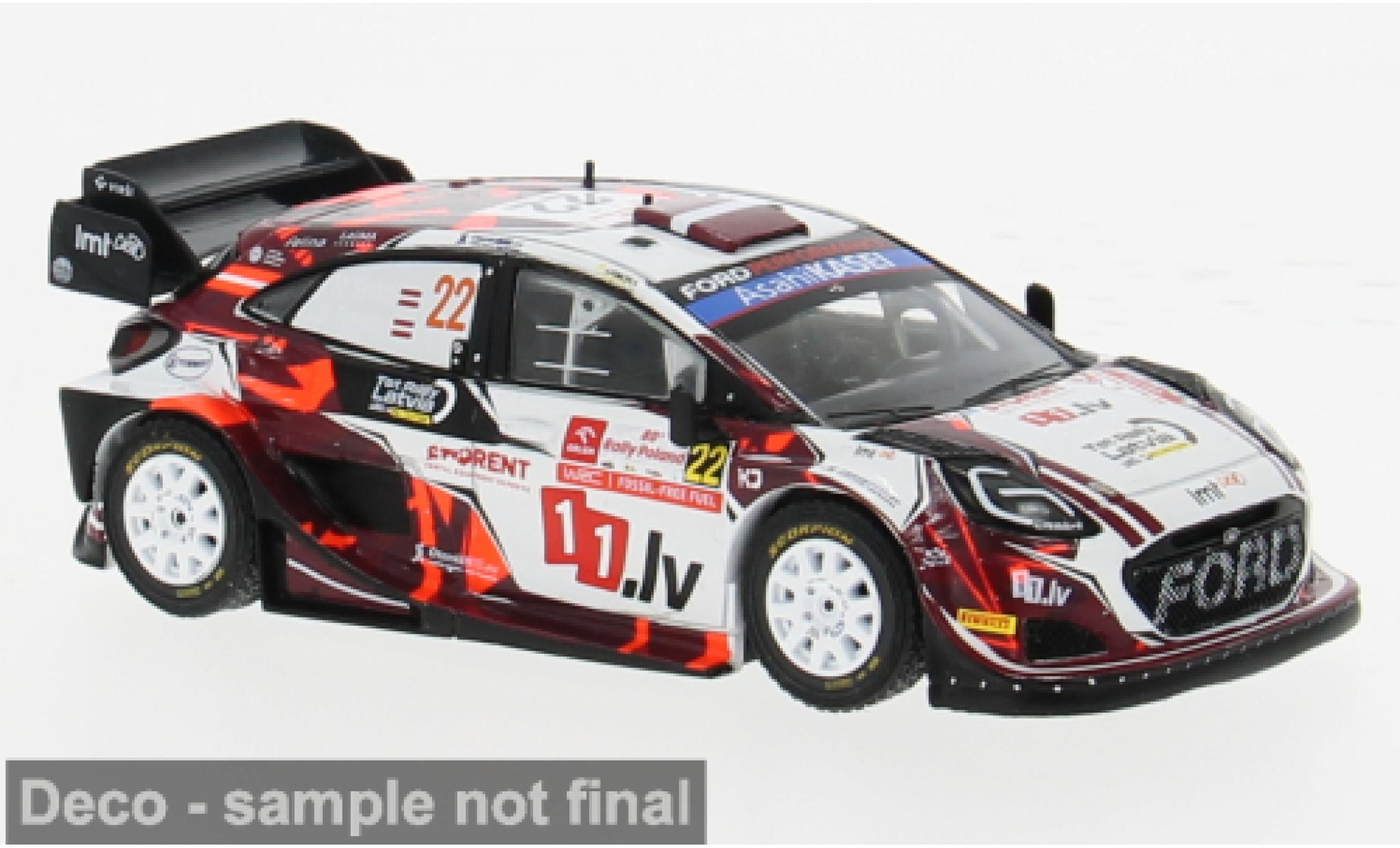Ford Puma 1/43 IXO Rally1 Rally WM Rallye Polen 2024 #22 1:43 modellino in miniatura