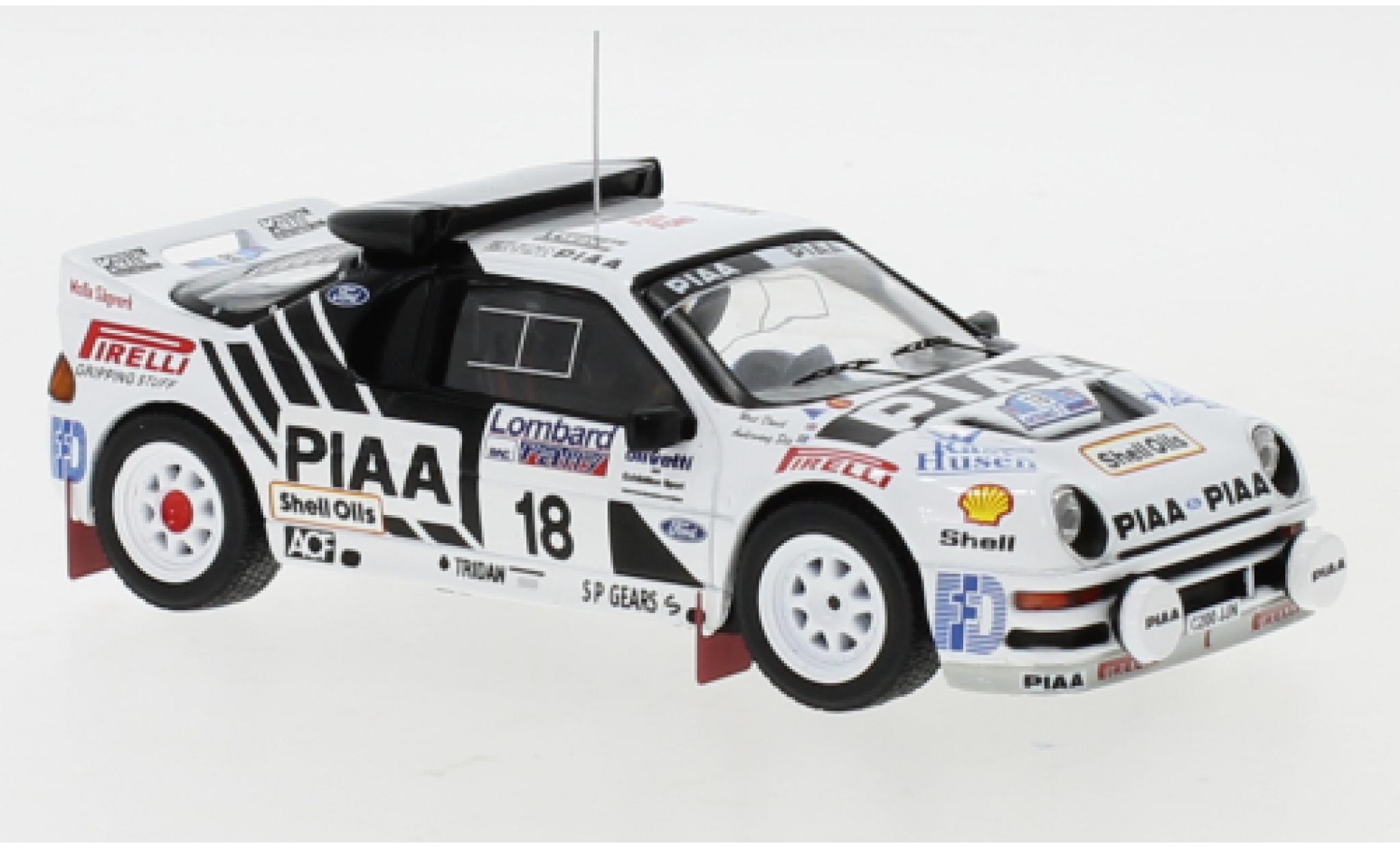 Ford RS 200 1/43 IXO RS200 No.18 Rallye WM RAC Rally 1986 S.Andervang/D.West modellino in miniatura