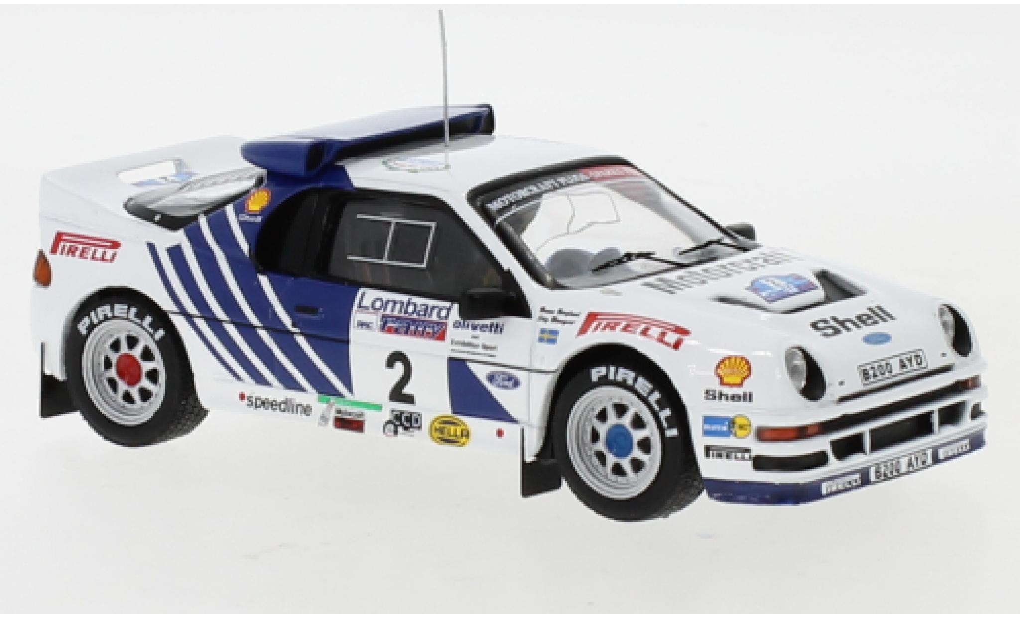 Ford RS 200 1/43 IXO RS200 No.2 Rallye WM RAC Rally 1986 S.Blomqvist/B.Berglund modellino in miniatura
