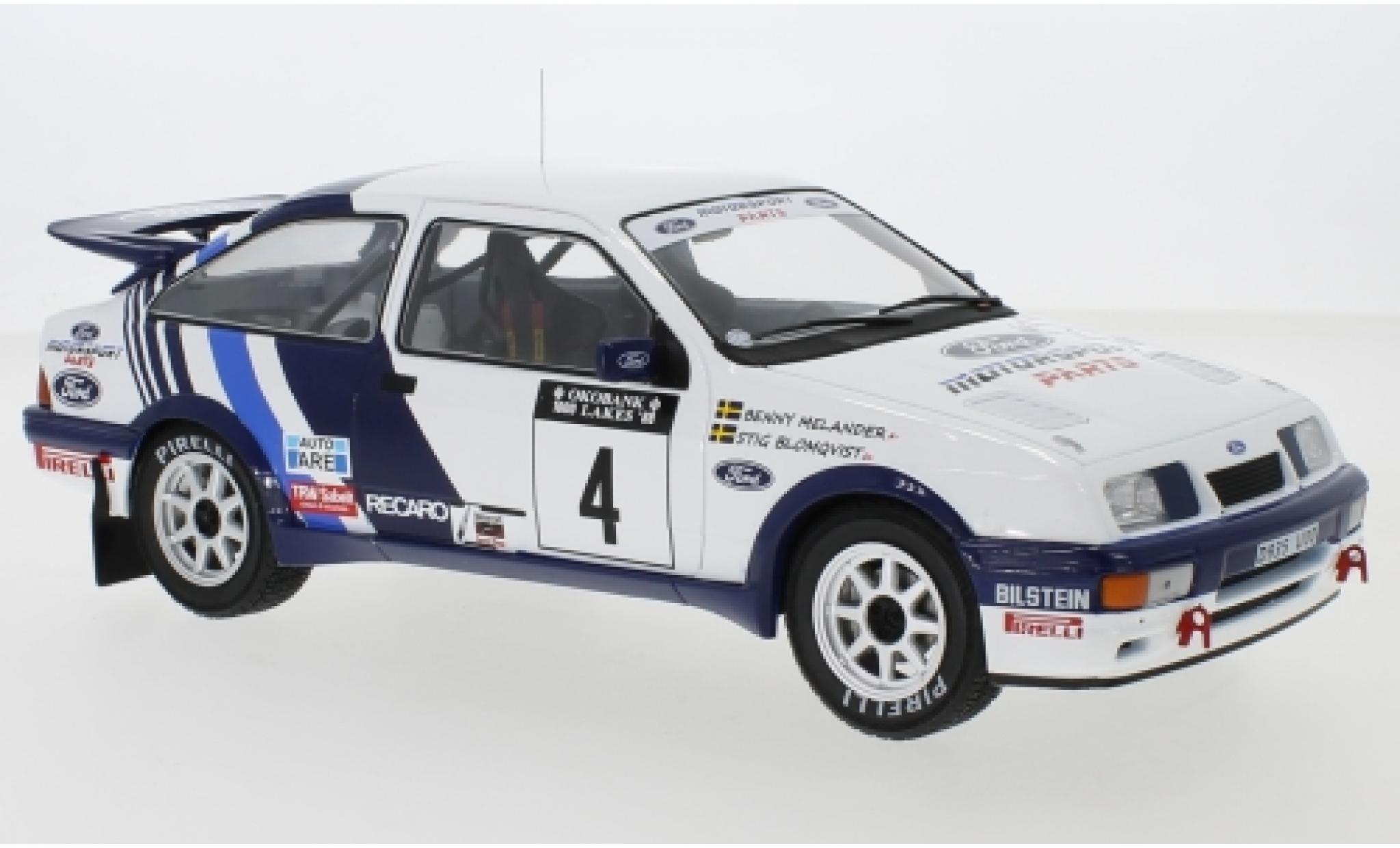 Ford Sierra 1/18 IXO RS Cosworth No.4 Rallye WM 1000 Lakes Rallye 1988 S.Blomqvist/B.Melander modellino in miniatura