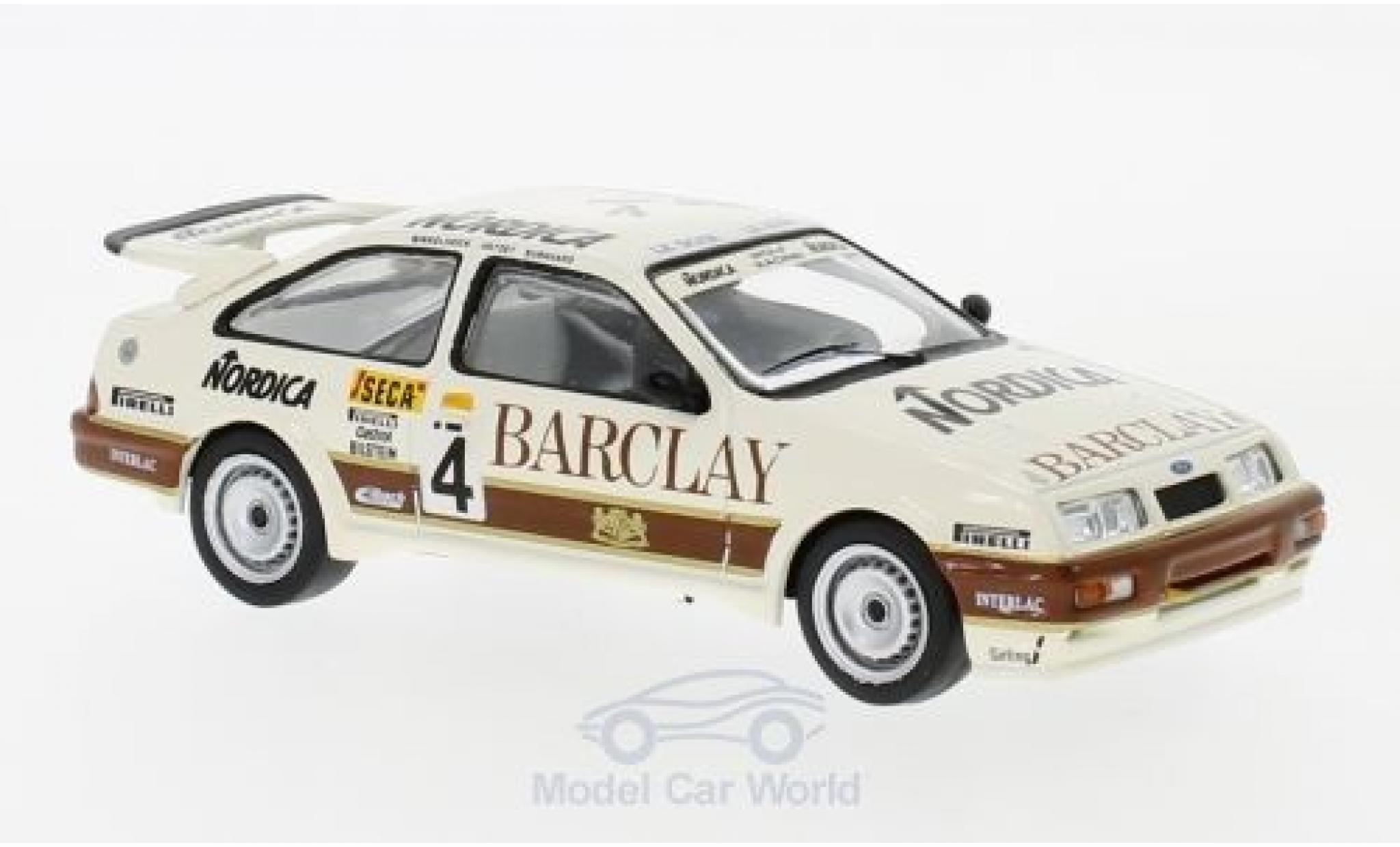 Ford Sierra Cosworth 1/43 IXO RS Cosworth No.4 Wolf Racing Barclay WTCC 24h Spa 1987 J.Winkelhock/D.Artzet/M.Burkhard modellino in miniatura