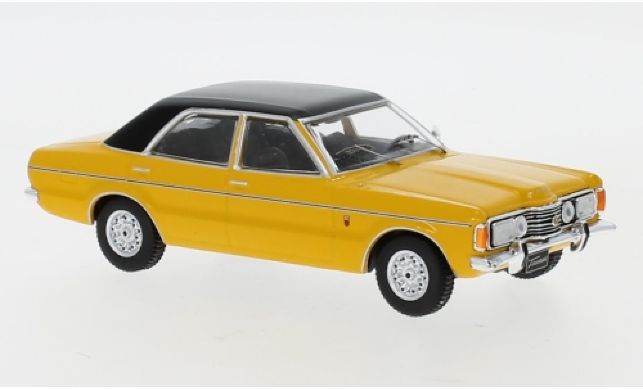 Ford Taunus 1/43 IXO GLX giallo/nero 1973 modellino in miniatura