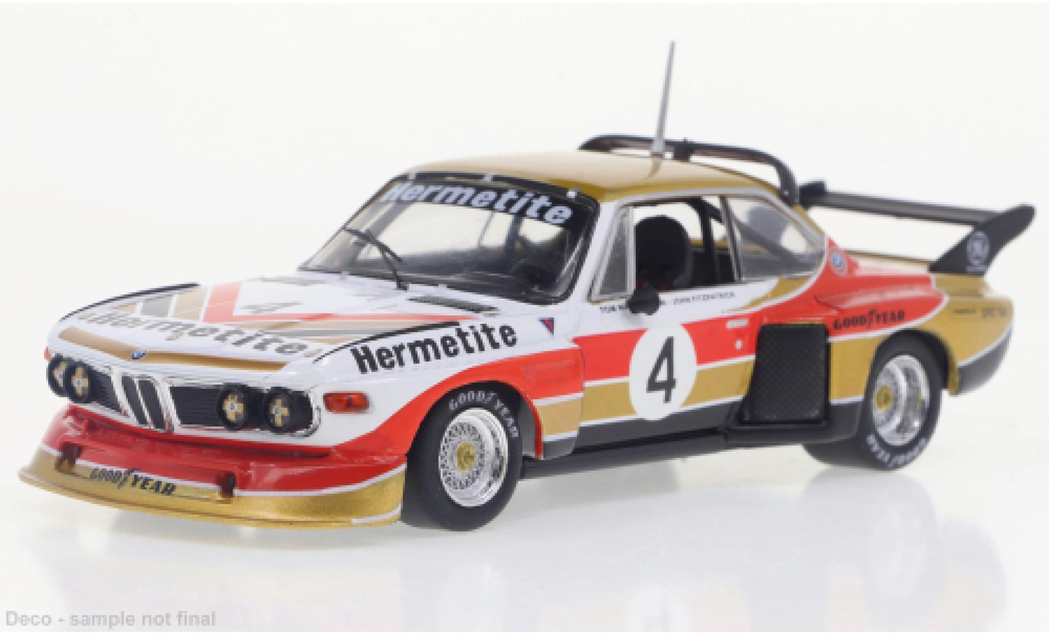 Bmw 3.5 1/43 IXO CSL No.3 Silverstone 1976 modellino in miniatura