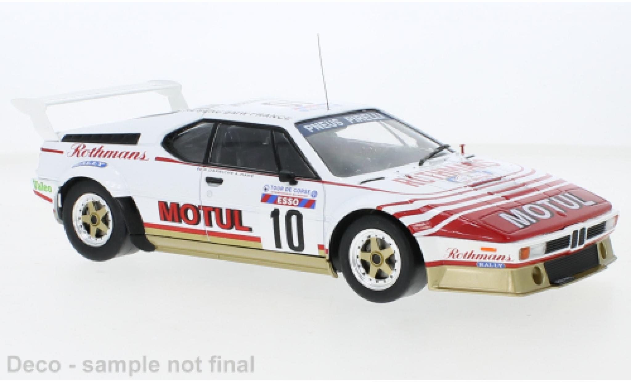 Bmw M1 1/18 IXO No.10 Rally WM Tour de Corse 1982 modellino in miniatura