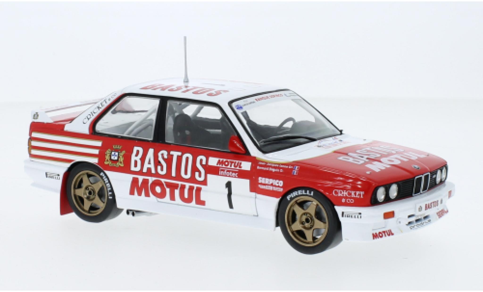Bmw M3 1/24 IXO (E30) No.1 Bastos Rallye WM Rallye Tour de Corse 1988 modellino in miniatura