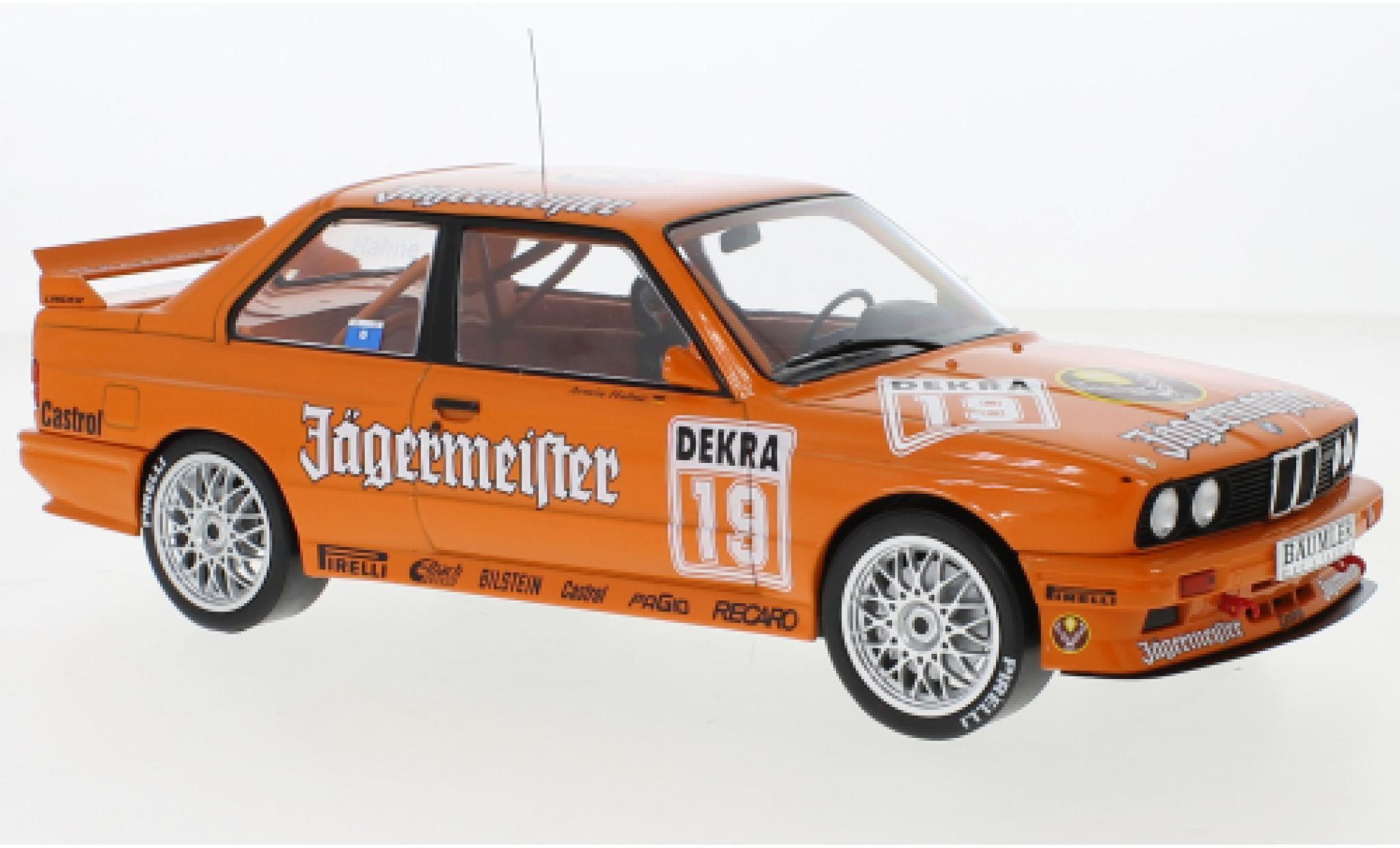 Bmw M3 1/18 IXO (E30) No.19 Jägermeister DTM Nuerburgring 1992 modellino in miniatura