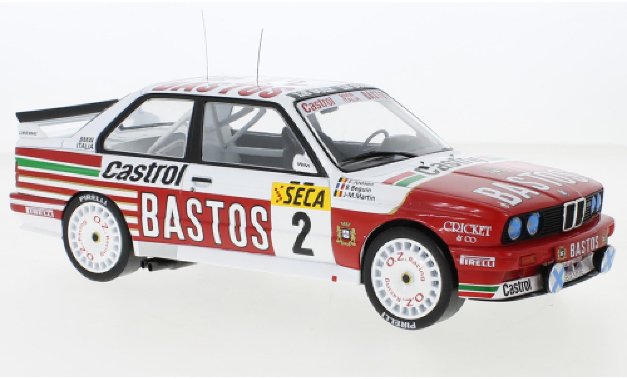 Bmw M3 1/18 IXO (E30) No.2 Italia Bastos 24h Spa 1991 modellino in miniatura