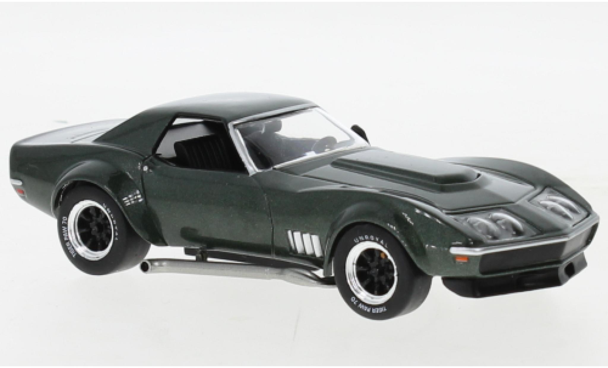 Chevrolet Corvette 1/43 IXO Douane (C3) metallise verde foncé 1972 modellino in miniatura