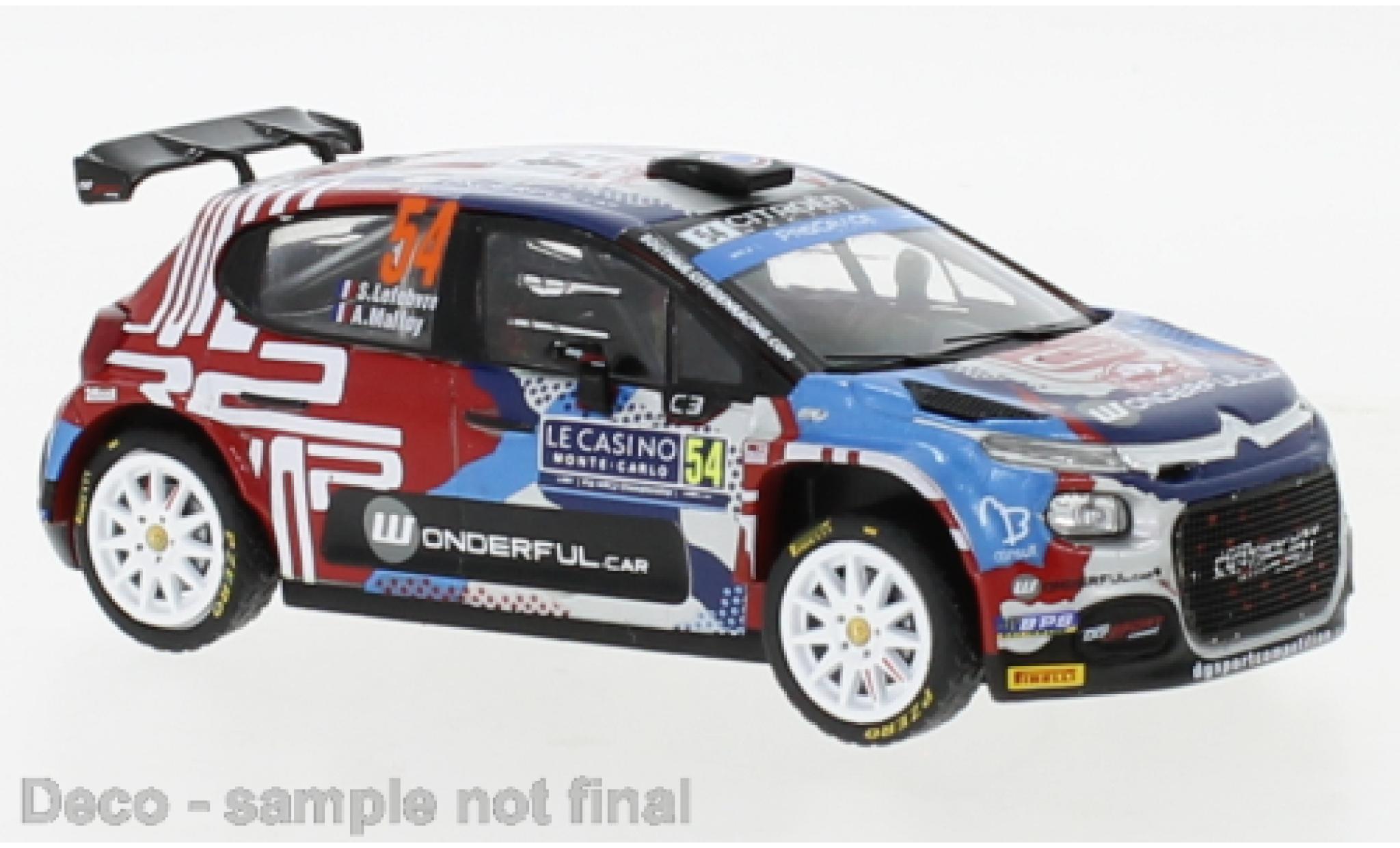 Citroen C3 1/43 IXO Rally2 No.54 Rallye WM Rally Monte Carlo 2022 modellino in miniatura