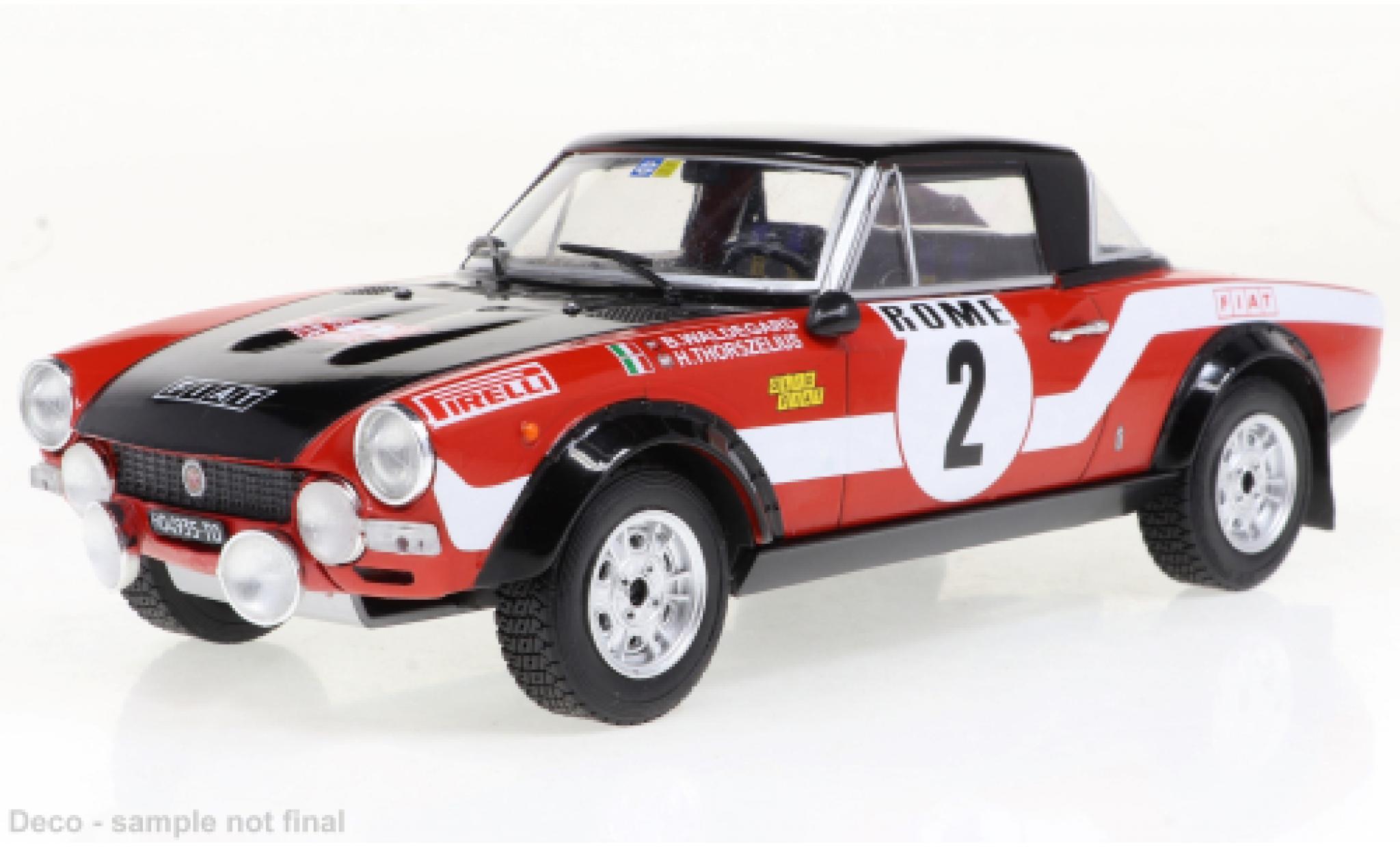 Fiat 124 1/24 IXO Abarth No.2 Rally Monte Carlo 1973 modellino in miniatura