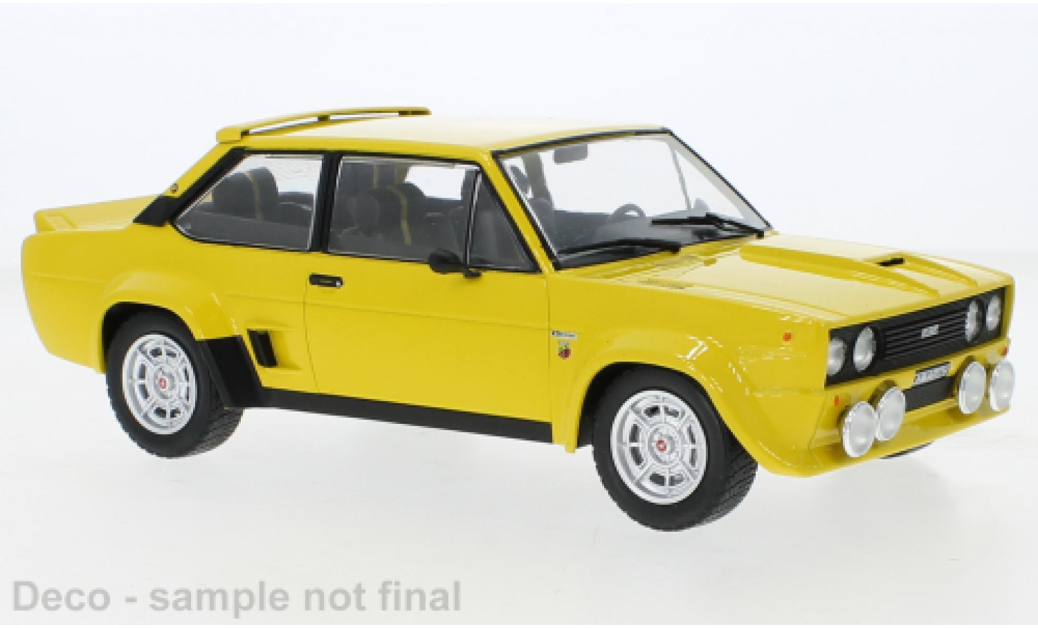Fiat 131 1/18 IXO Abarth giallo 1980 modellino in miniatura