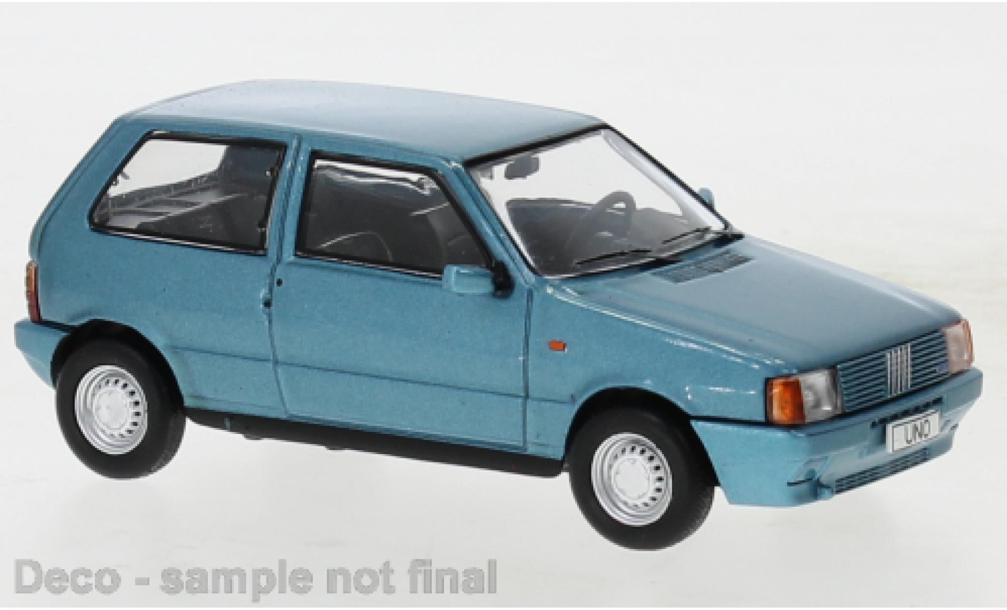 Fiat Uno 1/43 IXO metallise blu 1983 modellino in miniatura