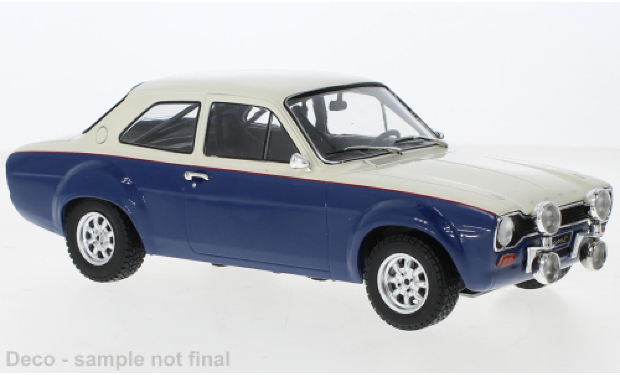 Ford Escort 1/18 IXO MK1 RS 1600 bianco/blu 1974 modellino in miniatura