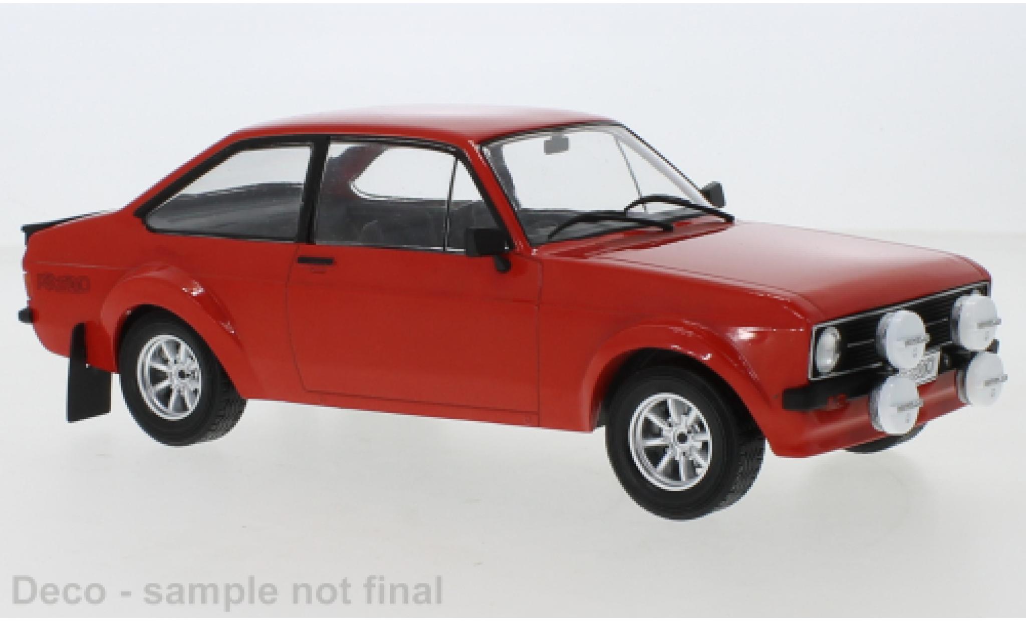 Ford Escort 1/18 IXO MkII RS1800 rosso/Décorer 1977 modellino in miniatura