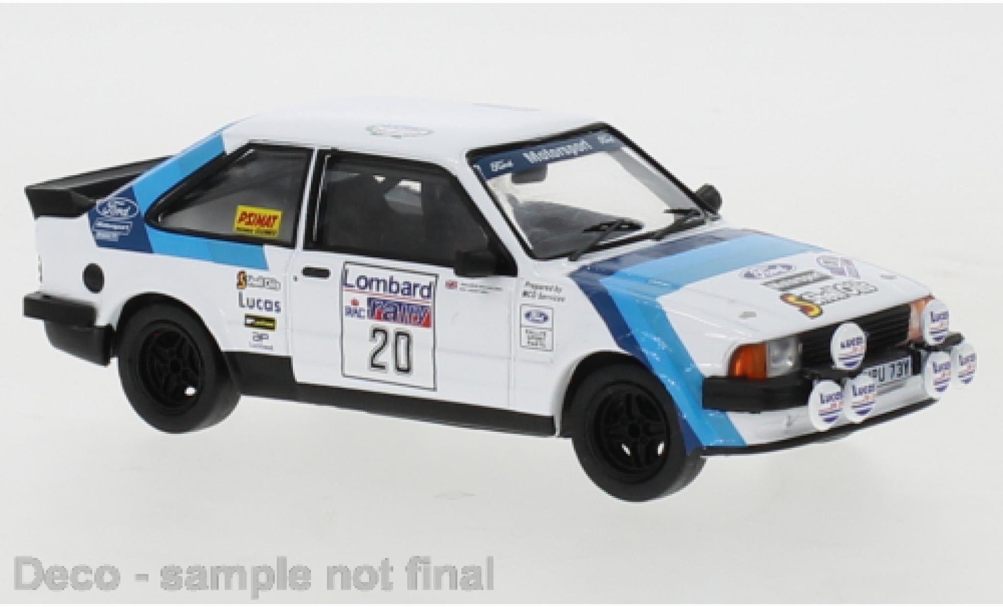 Ford Escort 1/43 IXO MKIII RS 1600i No.20 RAC Rally 1983 modellino in miniatura