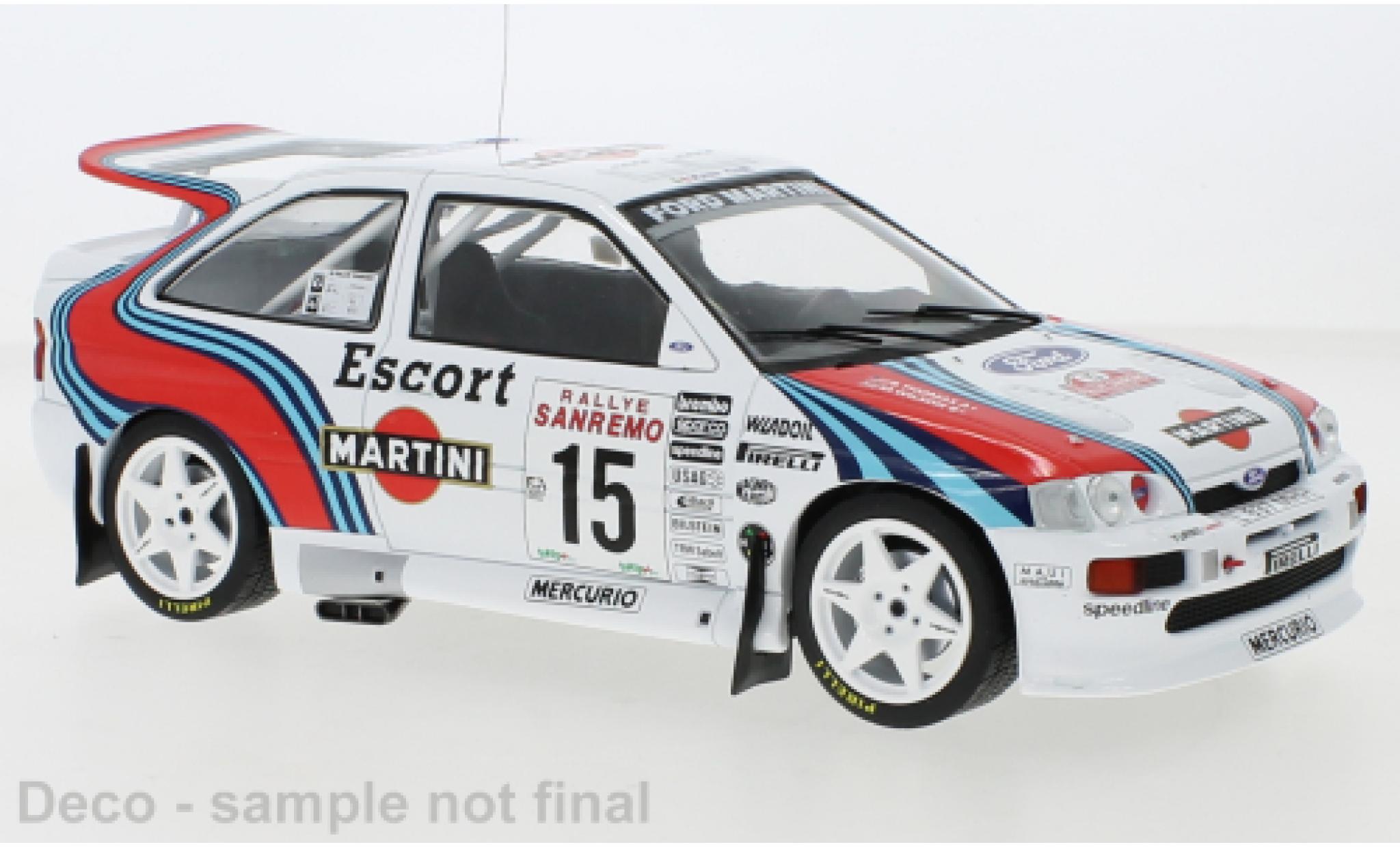 Ford Escort 1/18 IXO RS Cosworth No.15 Rally San Remo 1994 modellino in miniatura