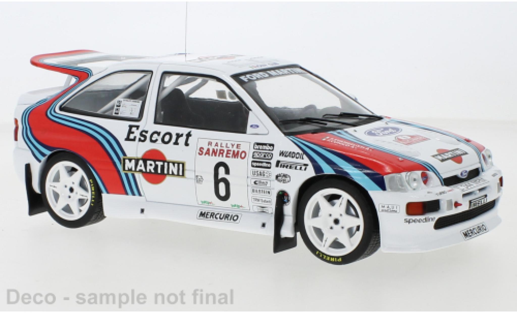 Ford Escort 1/18 IXO RS Cosworth No.6 Rally San Remo 1994 modellino in miniatura