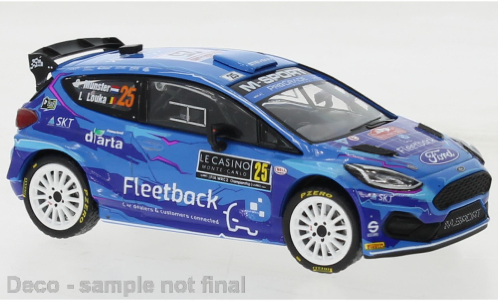 Ford Fiesta 1/43 IXO MK II No.25 WRC2 Rally Monte Carlo 2023 modellino in miniatura