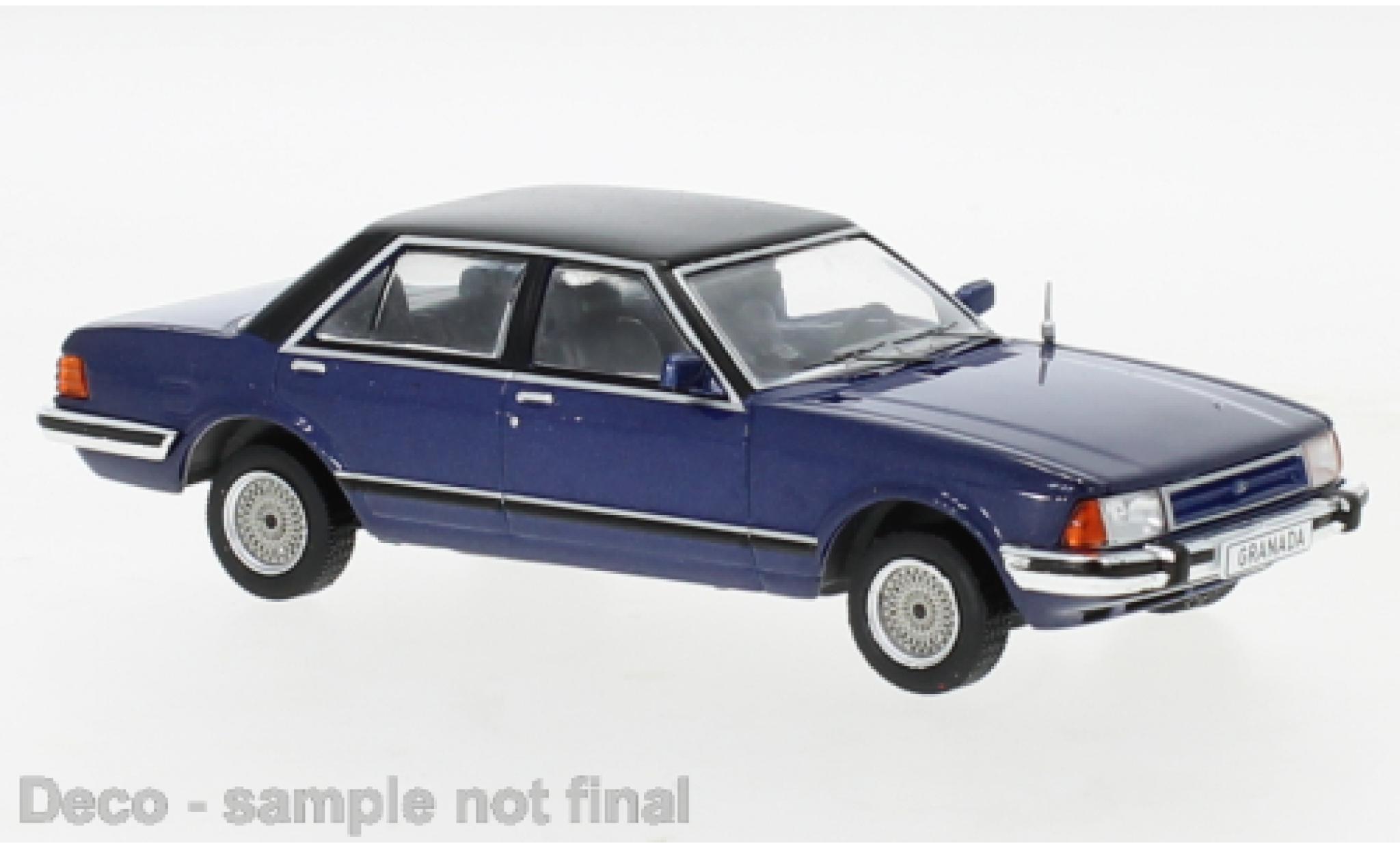 Ford Granada 1/43 IXO MK II 2.8 GL metallise blu/nero 1982 modellino in miniatura
