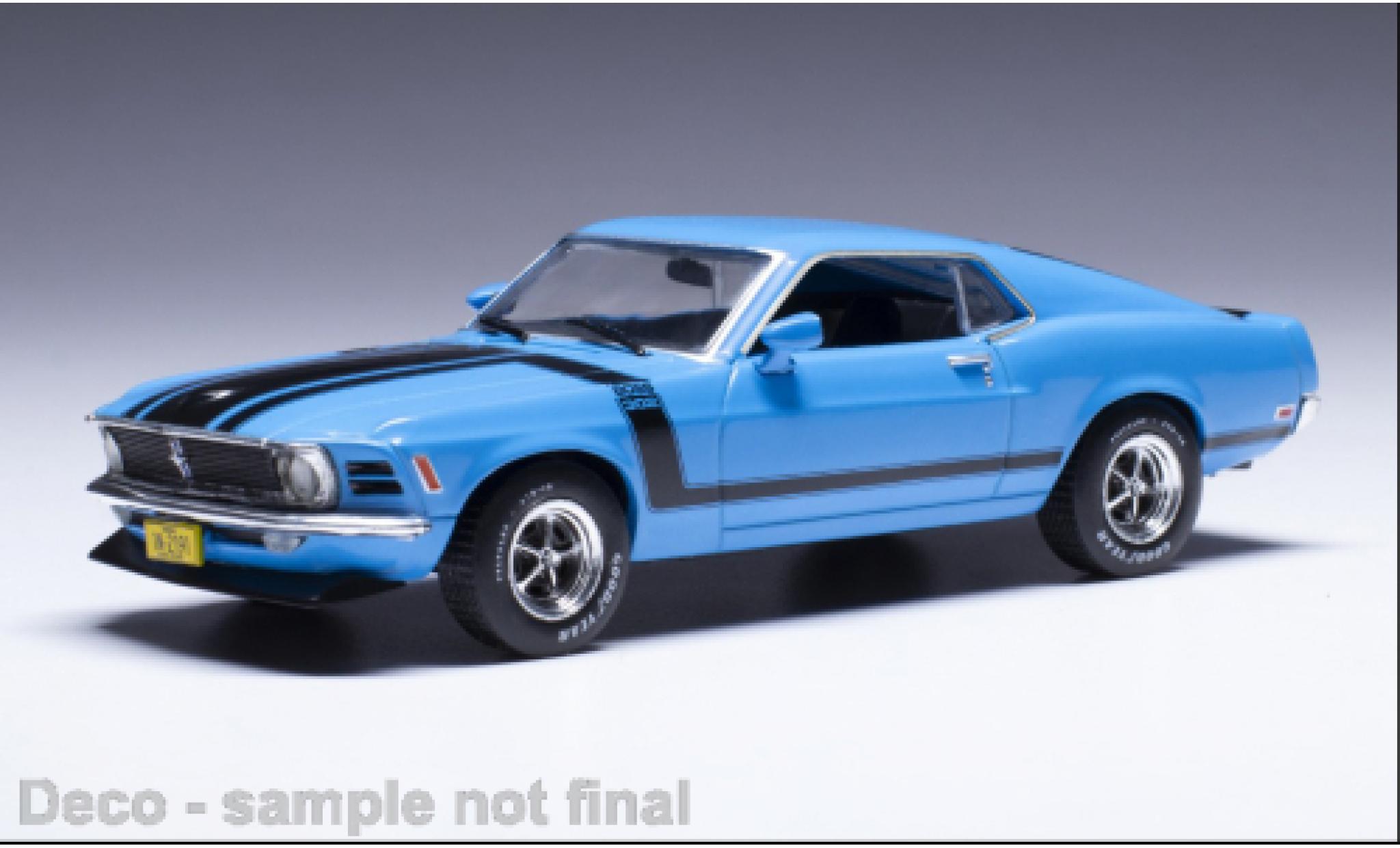 Ford Mustang 1/43 IXO Boss 302 blu 1970 modellino in miniatura