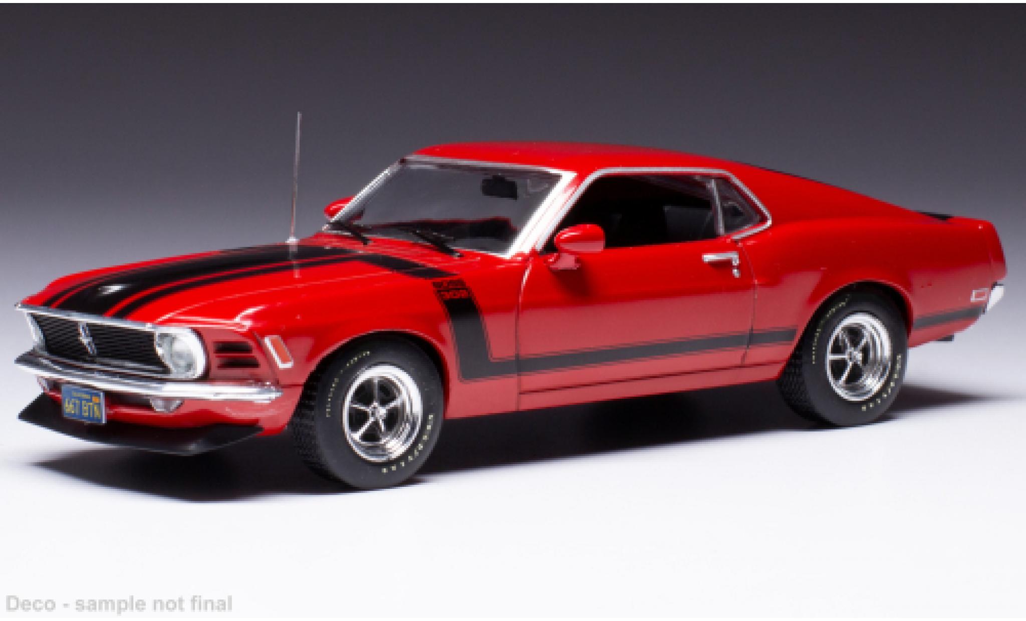 Ford Mustang 1/43 IXO Boss 302 rosso 1970 modellino in miniatura