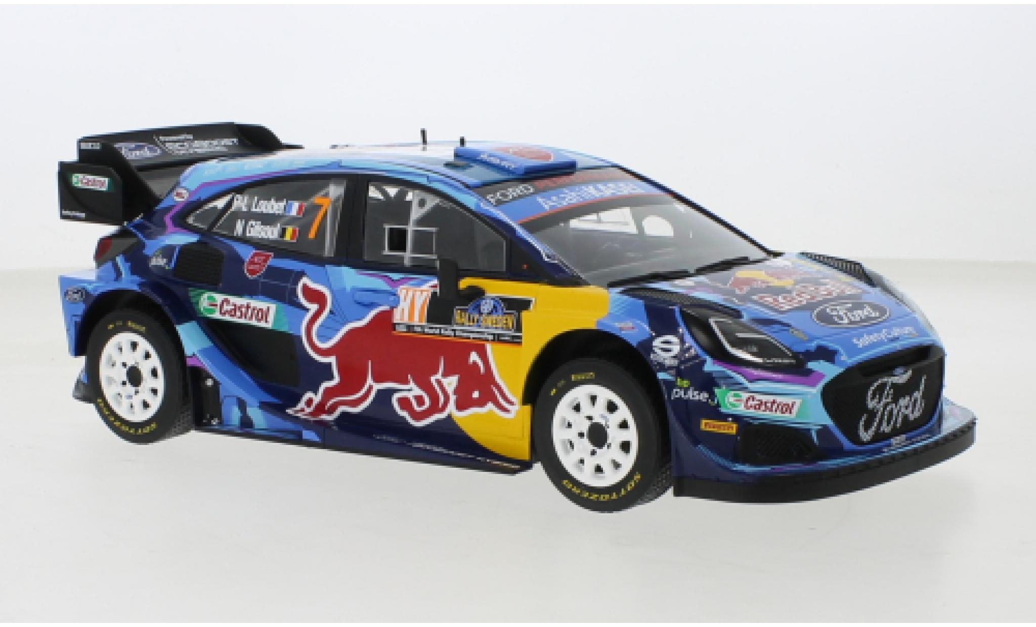 Ford Puma 1/18 IXO No.7 WRC1 Rallye Schweden 2023 modellino in miniatura