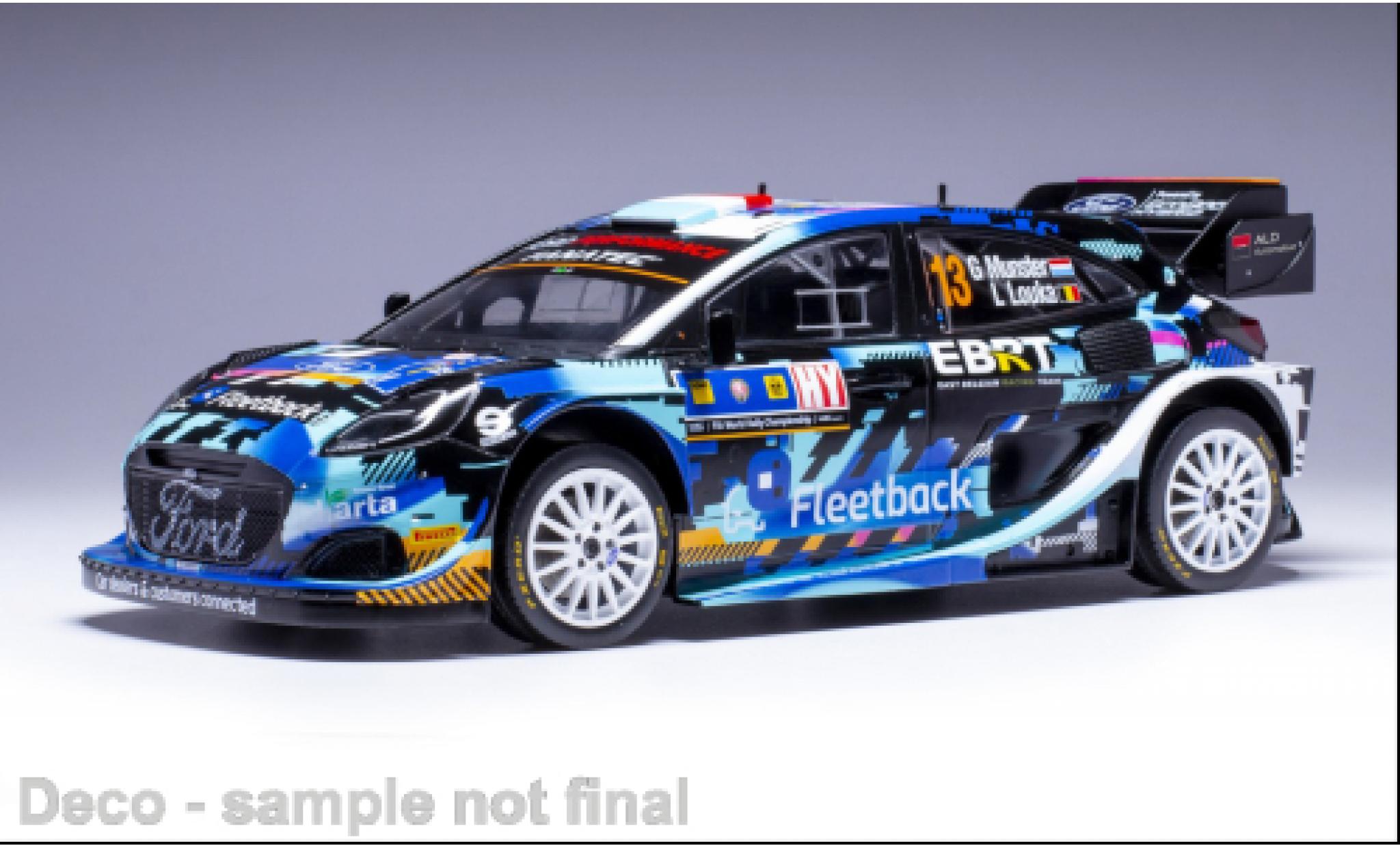 Ford Puma 1/18 IXO Rally 1 No.13 WRC Central Europein Rally 2023 modellino in miniatura