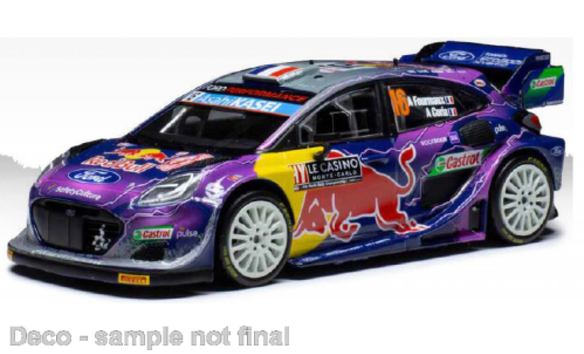 Ford Puma 1/18 IXO Rally1 No.16 WRC2 Rallye Monte Carlo 2022 modellino in miniatura