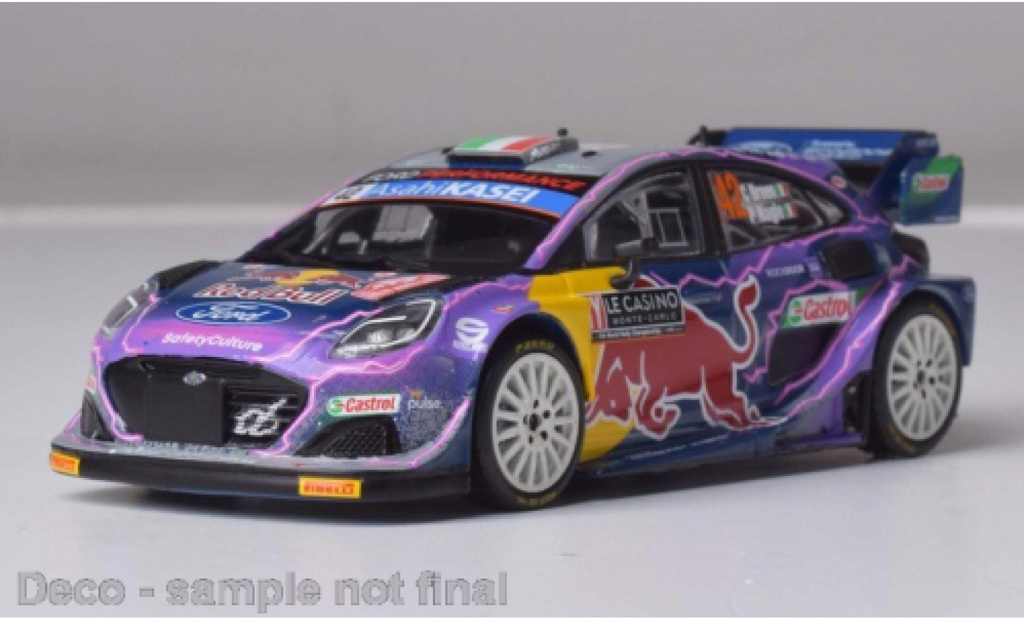 Ford Puma 1/43 IXO Rally1 No.42 WRC Rally Monte Carlo 2022 modellino in miniatura