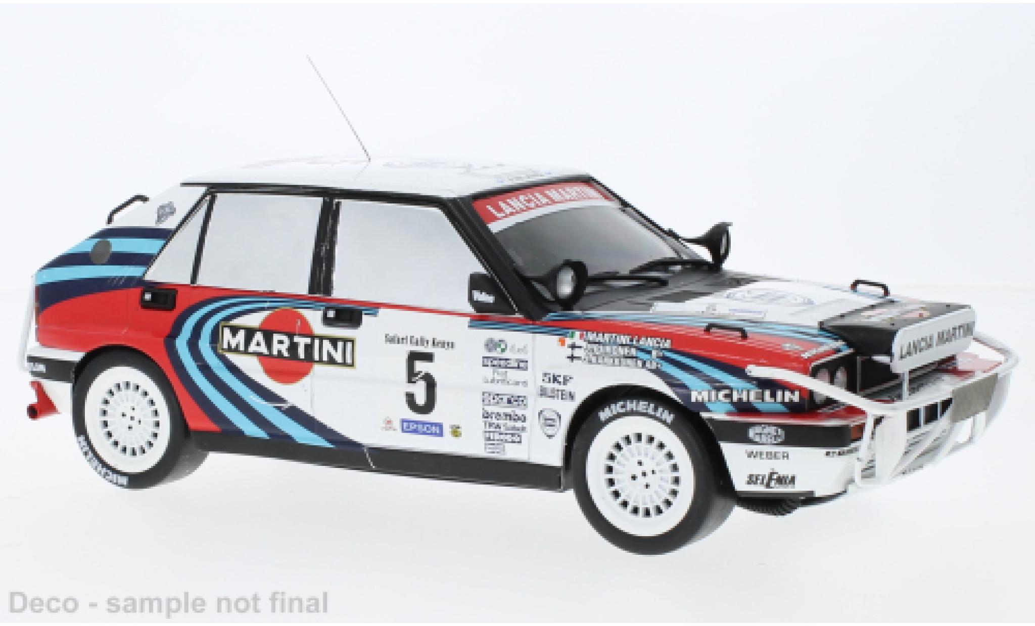 Lancia Delta 1/43 IXO Integrale 16V No.5 Safari Rally 1990 modellino in miniatura