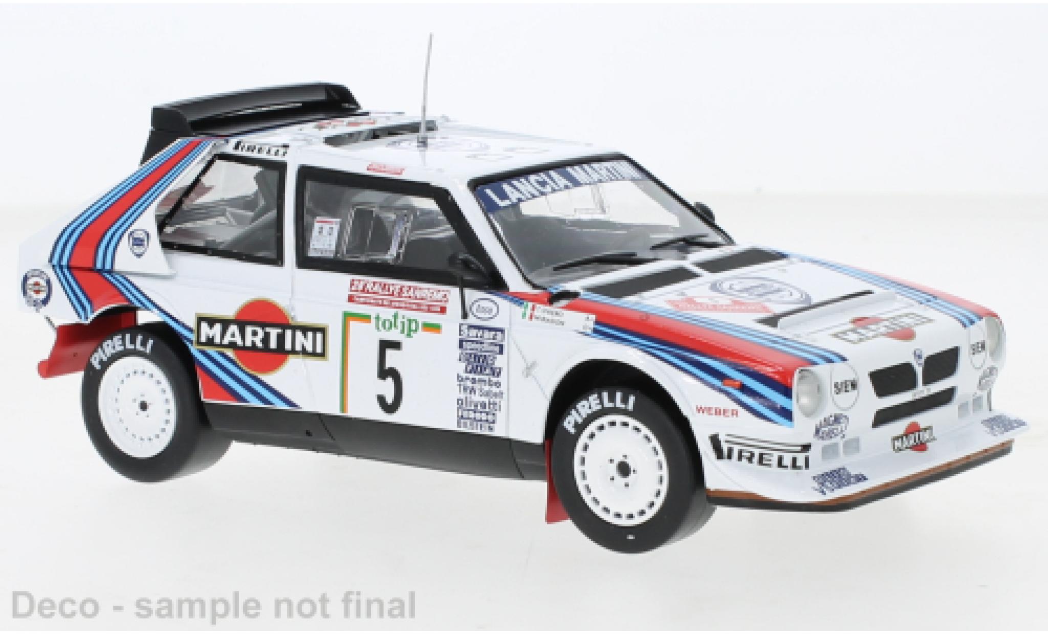 Lancia Delta 1/24 IXO S4 No.5 Rallye WM Rally San Remo 1986 modellino in miniatura