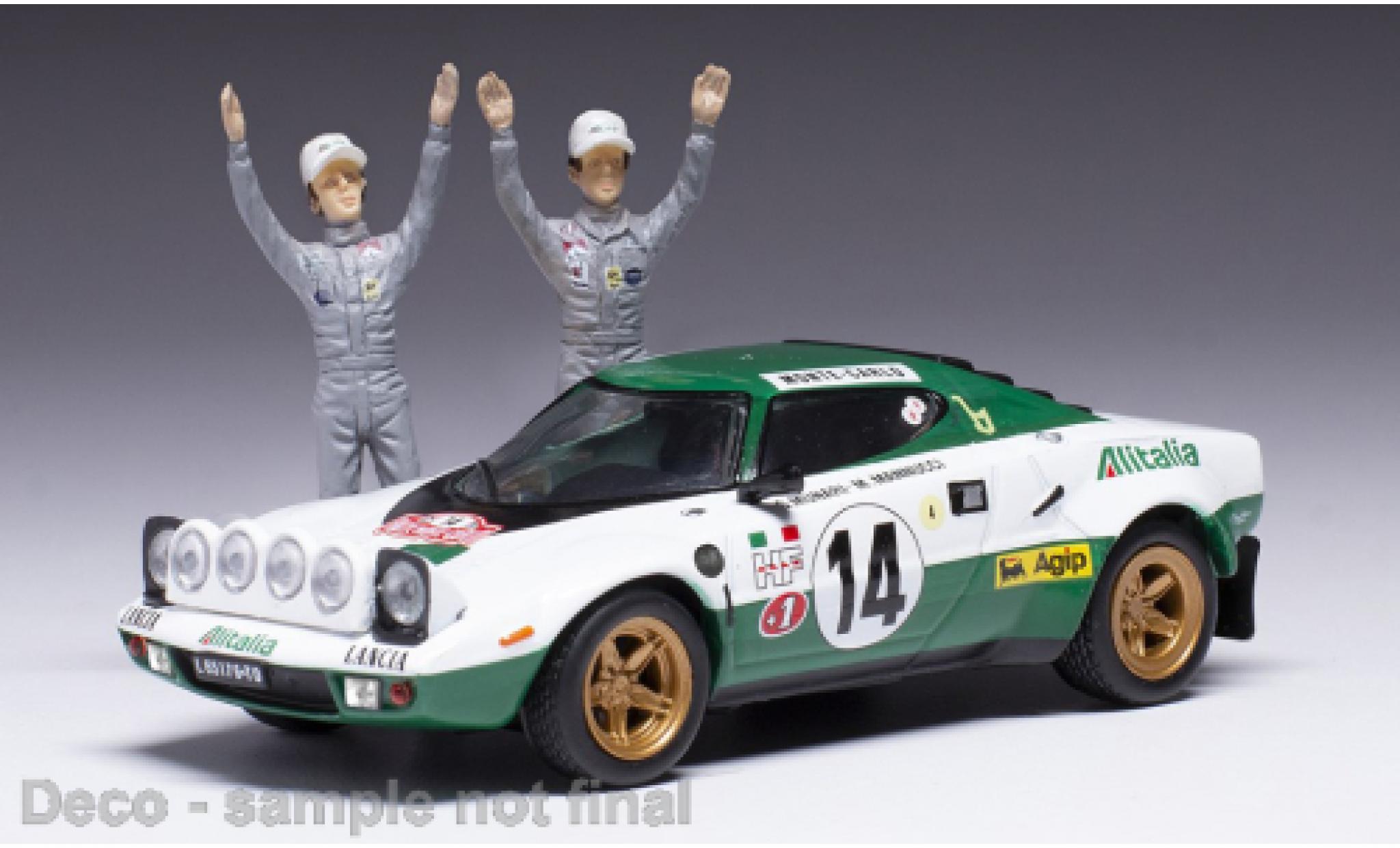 Lancia Stratos 1/43 IXO HF No.14 Rally Monte Carlo 1975 modellino in miniatura