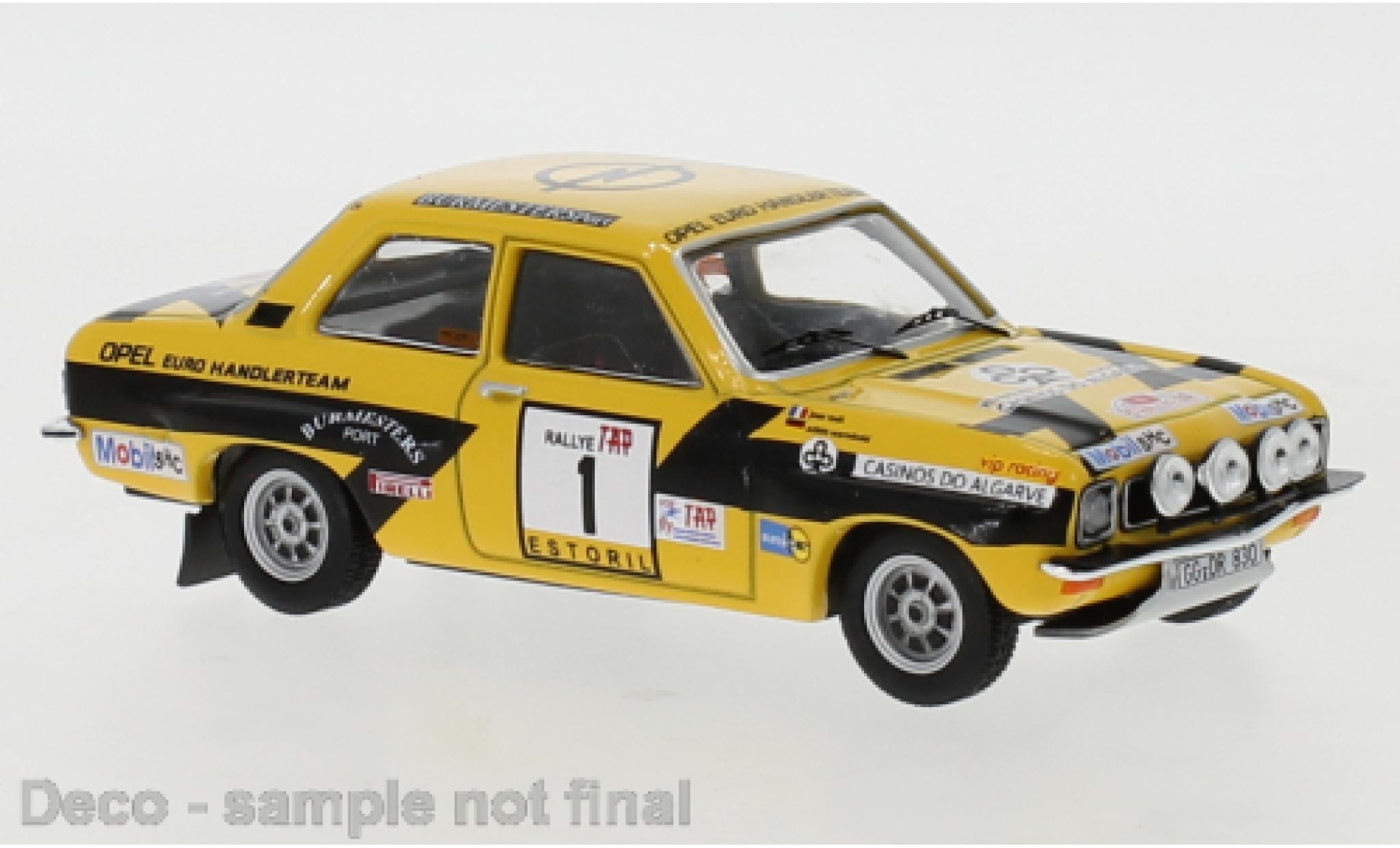 Opel Ascona 1/43 IXO A No.1 Euro Händlerteam Rally WM Rally Portugal 1974 modellino in miniatura